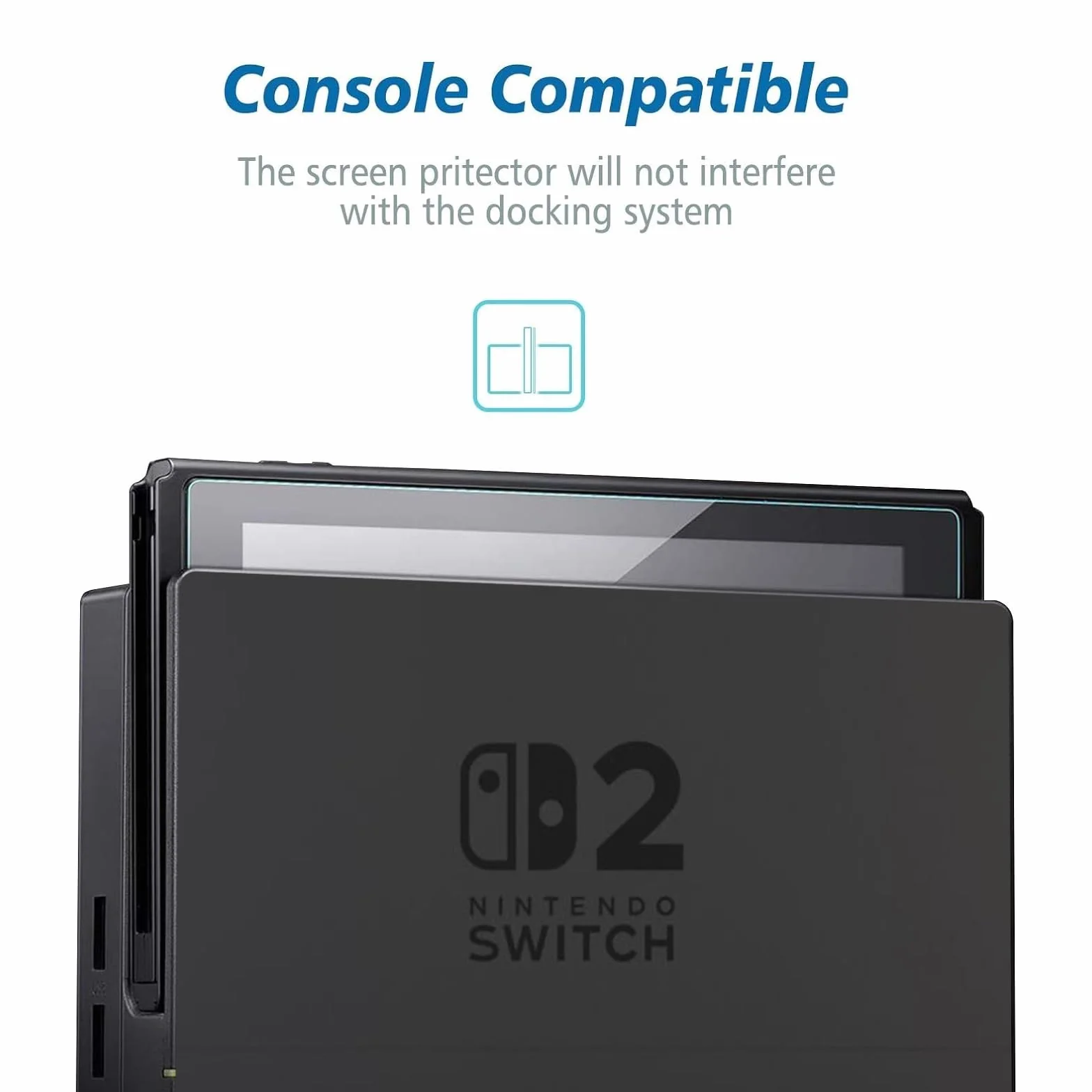 NEW'C Pakiet 3 Szkło Hartowane Kompatybilne z Nintendo Switch 2 Folia Ochronna na Ekran Przyjazne Etui Odporne na Zarysowania