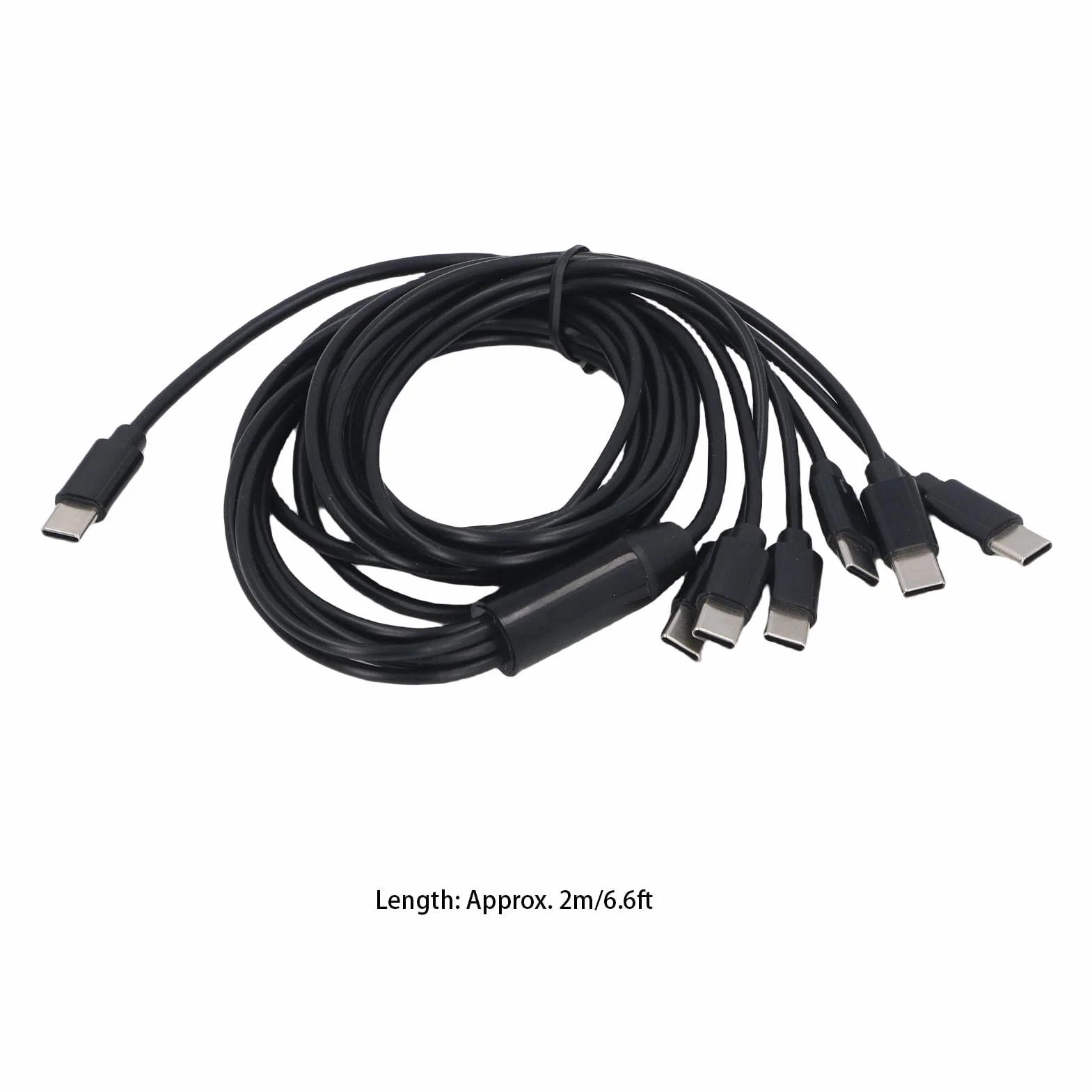 Topiky Kabel USB C Splitter 6 w 1 do USB C, Szybki Rozdzielacz z Miedzianym Rdzeniem 6.6FT