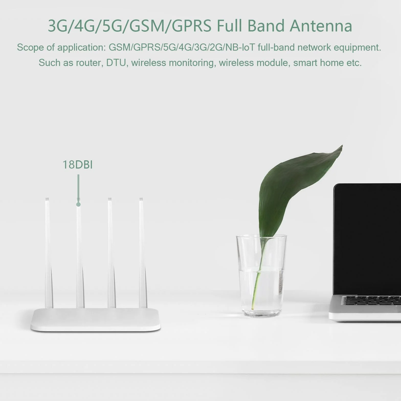 Antena 5G LTE 4G 18DBI wzmacniacz sygnału SMA TS9 wielokierunkowa 600-6000 MHz do routera WLAN biały