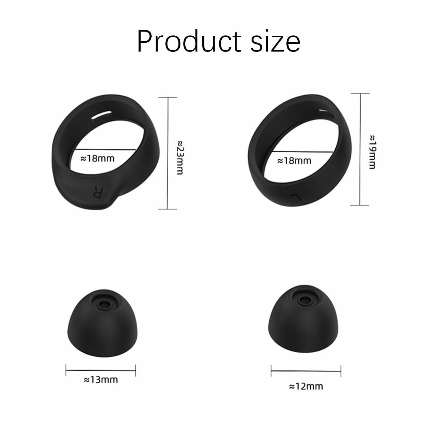 INF 4 pary wymiennych wkładek dousznych silikonowych do Samsung Galaxy Buds SM-R170
