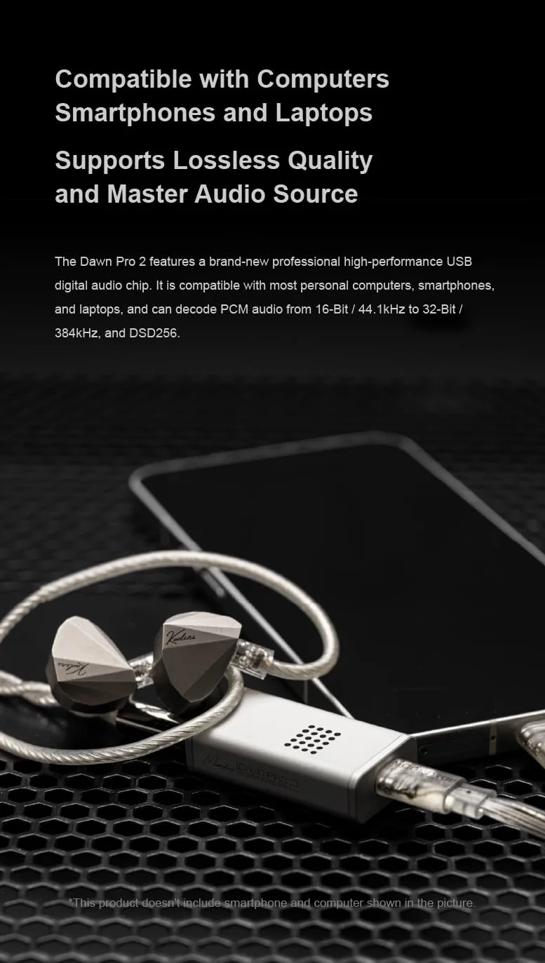 MOONDROP Dawn PRO 2 Dekoder Headphone Amplifier 3.5/4.4 Phone Out Dual CS43198 32bit/384 kHz DSD256 Portable USB DAC/AMP