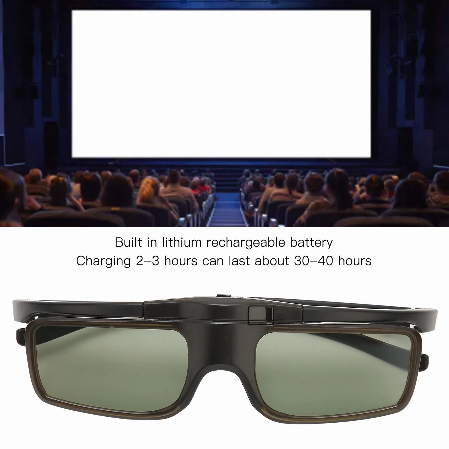 Okulary 3D DLP Aktywna Migawka 144 Hz WX60 do Projektorów DLP Link XGIMI BenQ