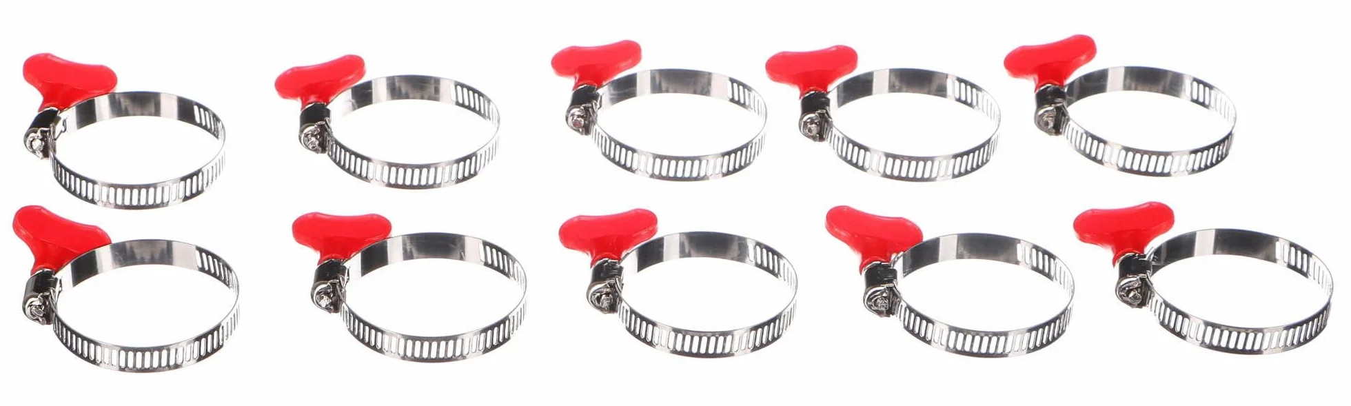 MECHANIC CONNECT 32–44 mm | Zestaw opasek zaciskowych z motylkiem | 10 szt. | Nierdzewna stal | Uniwersalne zastosowanie