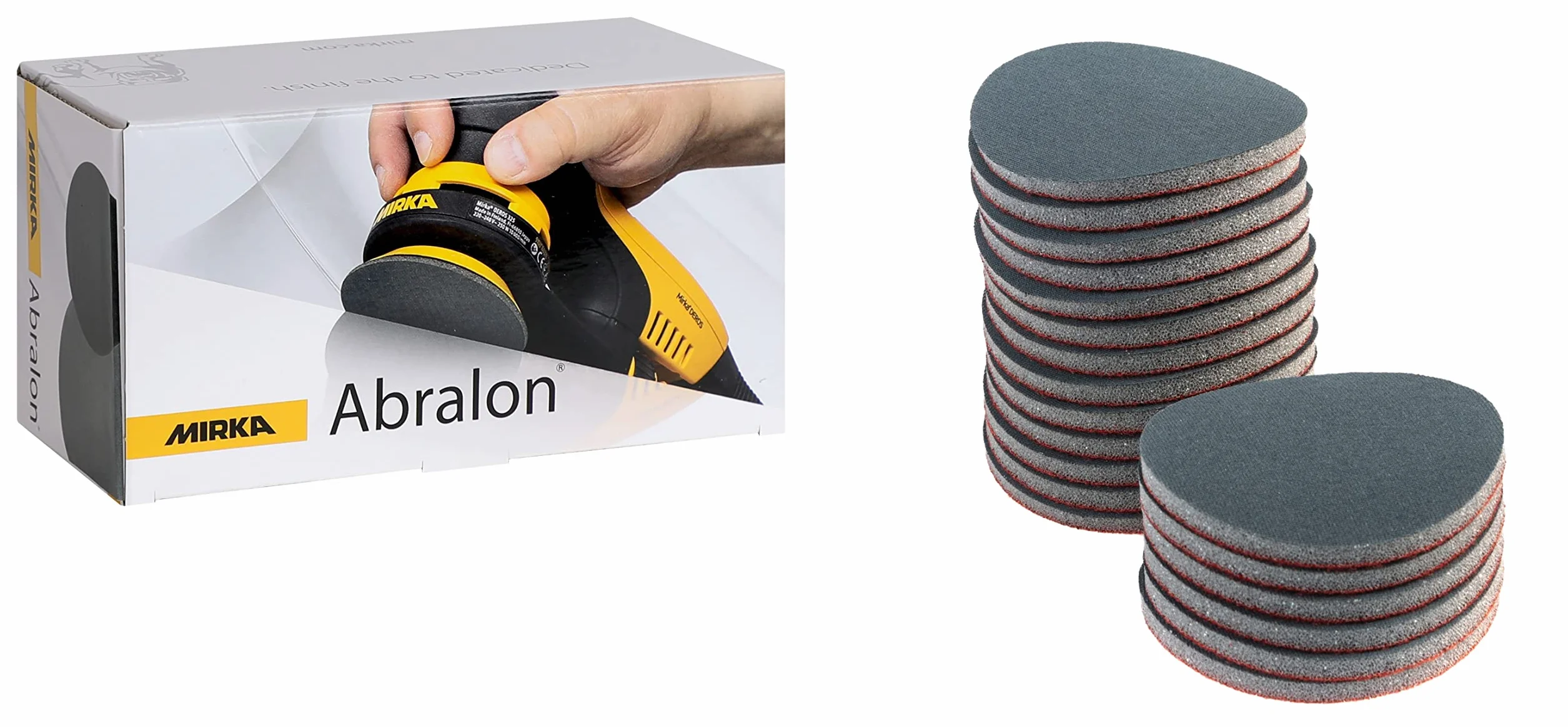 Mirka Abralon ściernica polerska 77 mm rzep 1000 ziarno | Polerska ściernica Mirka Abralon 77 mm z ziarnem 1000 do lakieru drewna plastiku z rzepem łatwa wymiana