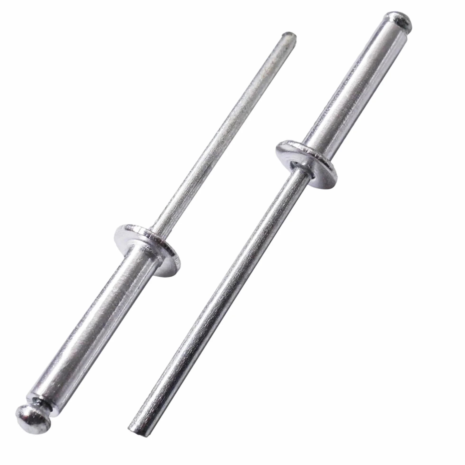 SKIR'CO Nity aluminiowe 4,0 x 24 mm, trzpień stalowy, nity pop, głowica kopułkowa, nity DIN 7337, 50 szt