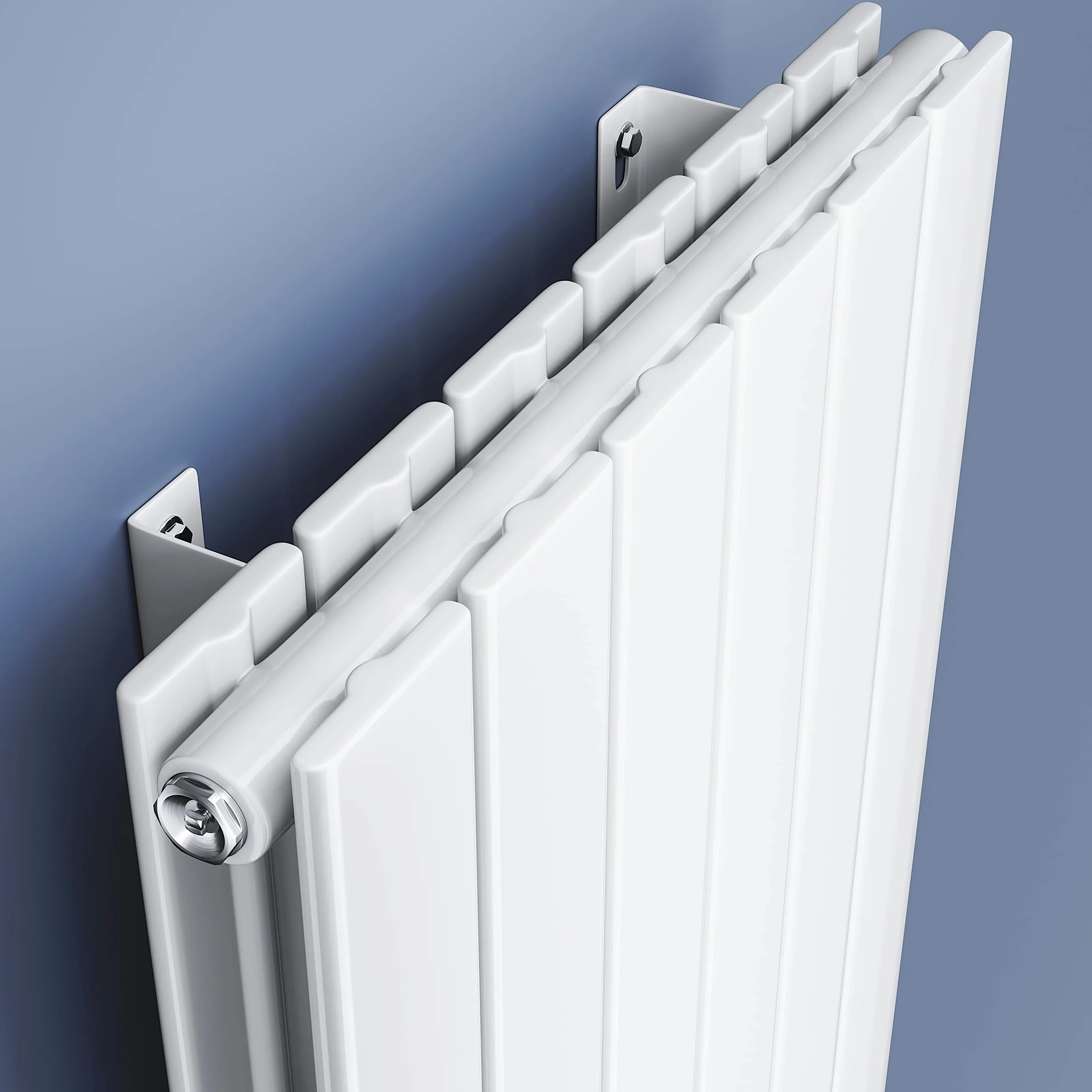 ELEGANT Grzejnik panelowy, pionowy, 1800 x 616 mm, dwuwarstwowy, biały, przyłącze środkowe, grzejnik łazienkowy, pionowy design, płaski grzejnik