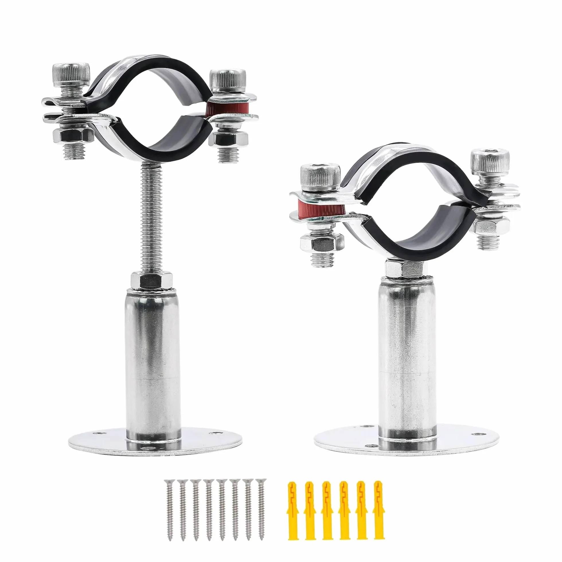 Zacisk wspornika wieszaka na rury ze stali nierdzewnej 304 | Wiele rozmiarów Uchwyt do rur ze stali nierdzewnej, uchwyt ścienny(50-100mm Adjust,2pcs 38-40mm)