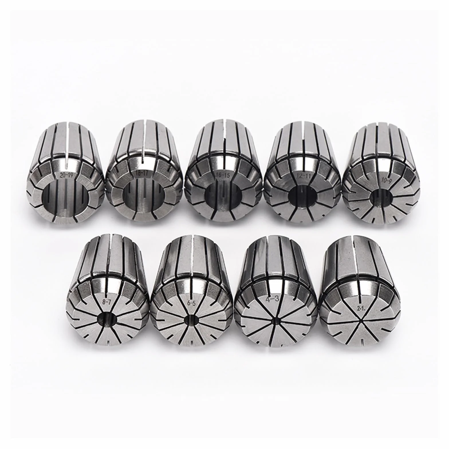 ER8 ER11 ER16 ER20 ER25 ER32 ER40 Zestaw tulei zaciskowych sprężynowych do uchwytu narzędzi tokarki frezarki CNC(ER32(19PCS))