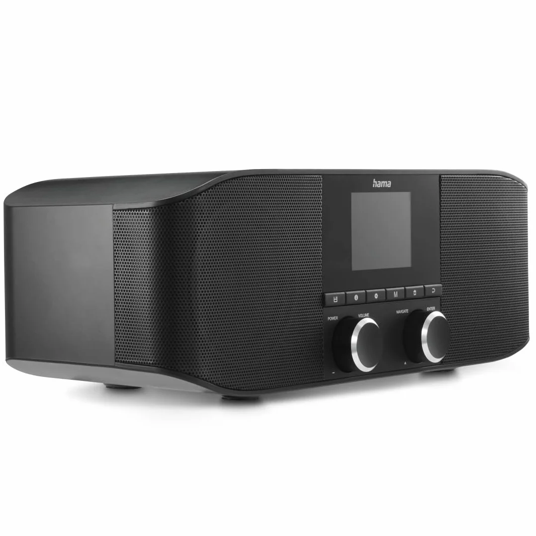 Hama DAB Plus Radio Kuchenne Bluetooth DR1410BT Cyfrowe Stereo Budzik AUX 3,5 mm FM Kolorowy Wyświetlacz Czarny