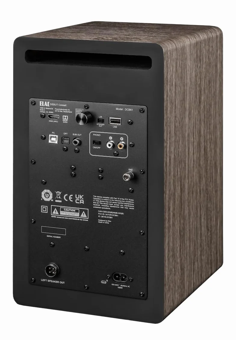 ELAC Debut ConneX DCB 61 głośniki regałowe aktywne Bluetooth HDMI USB Phono