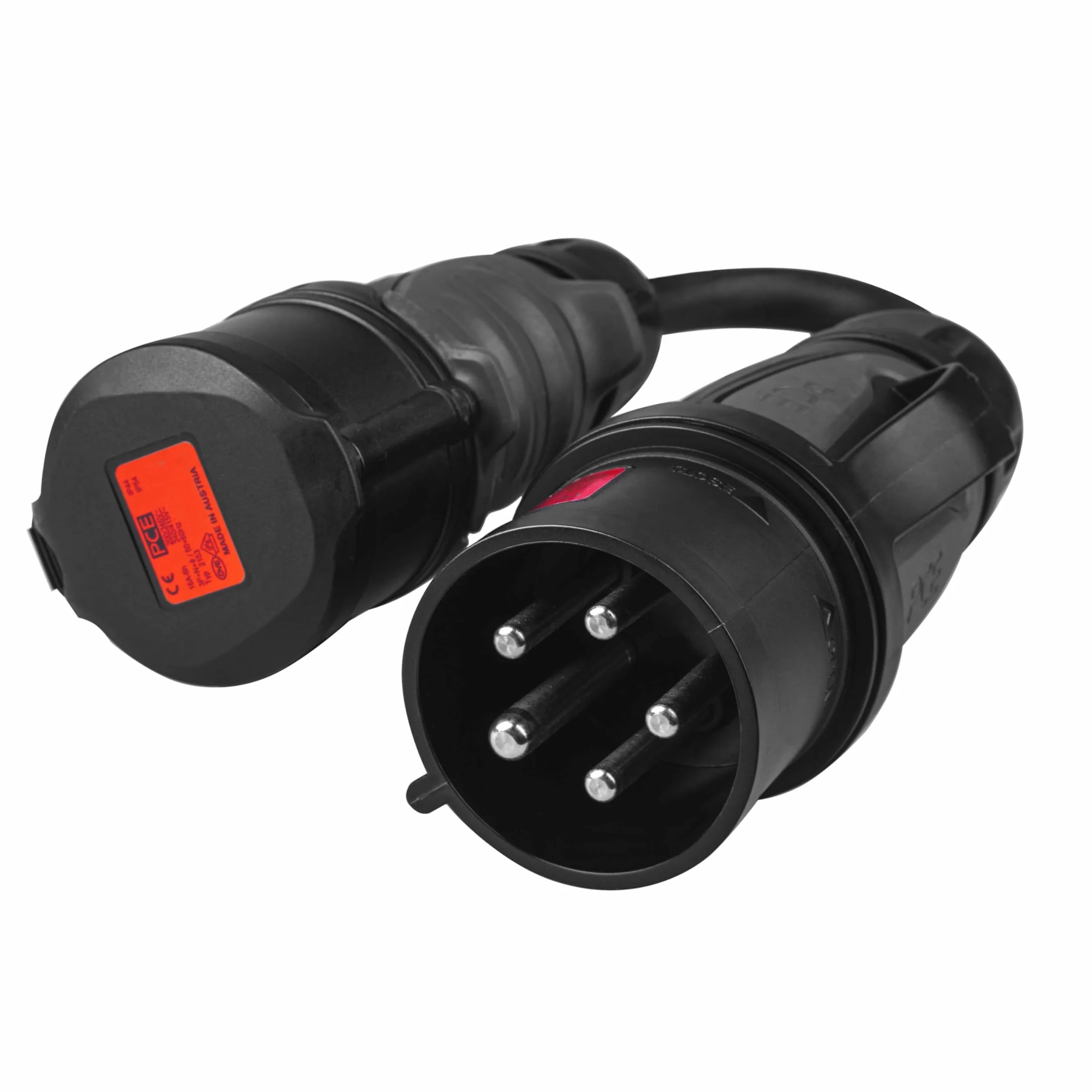 Green Cell Adapter czerwony 16 A 400 V CEE sprzęgło 5-biegunowe gniazdo na czerwony 32A 5P wtyczka IP44 5 x 2,5 mm2