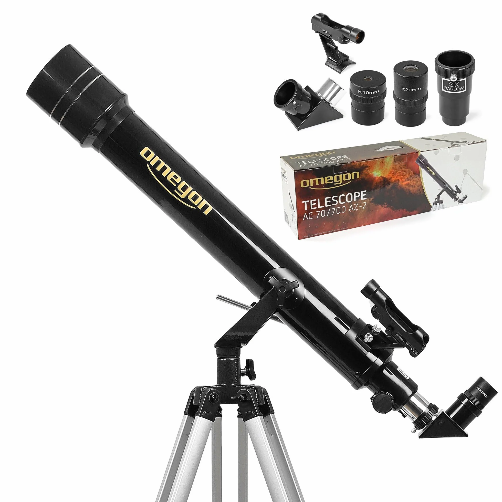 Teleskop Omegon AC 70/700 AZ-2 Reflektor achromatyczny statyw aluminiowy