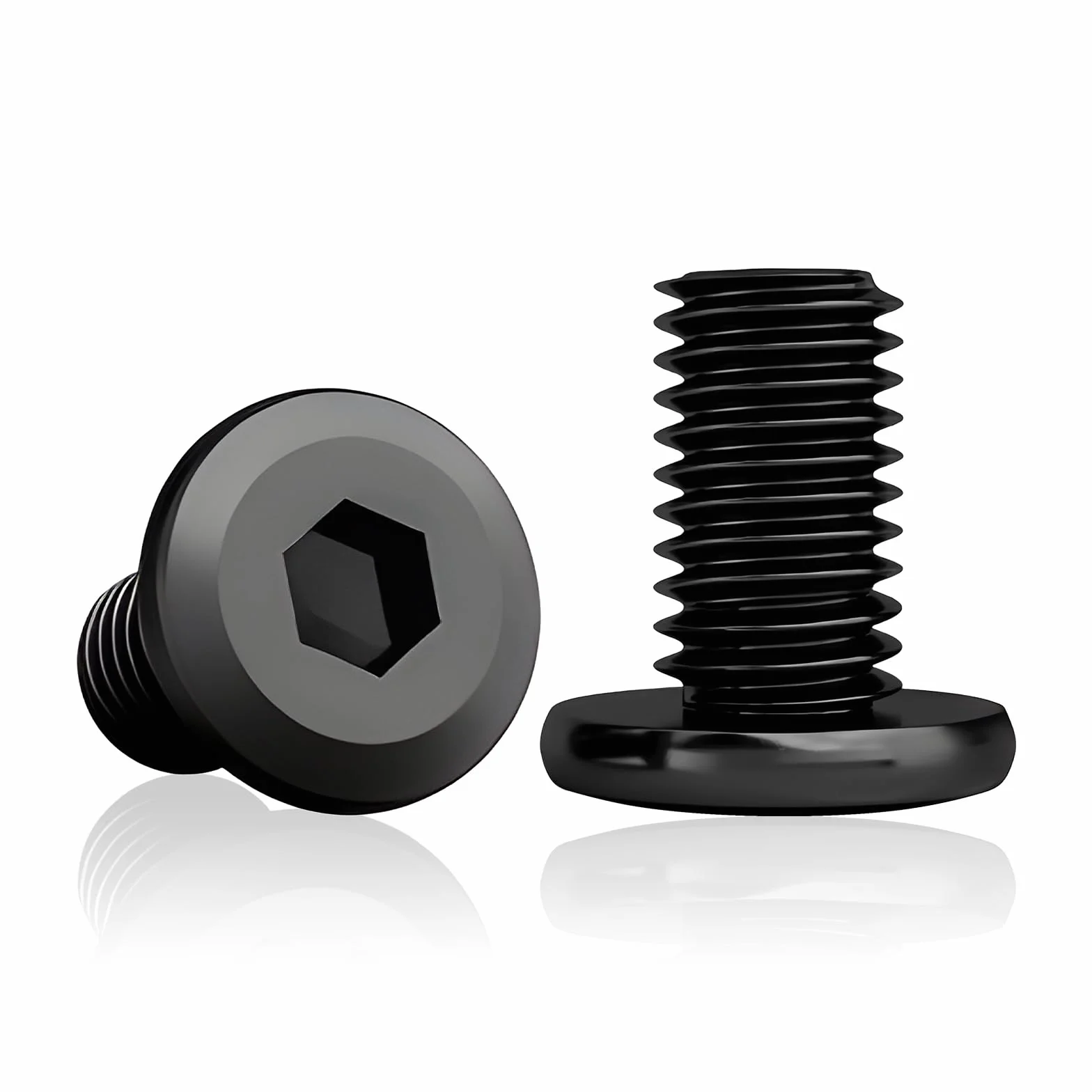 60 szt. śruby z łbem soczewkowym M5x16 mm, stal nierdz. czarna imbus | M5x16 mm stal nierdz. A2 V2A czarna z imbus i pełnym gwintem do mebli, warsztatu i DIY