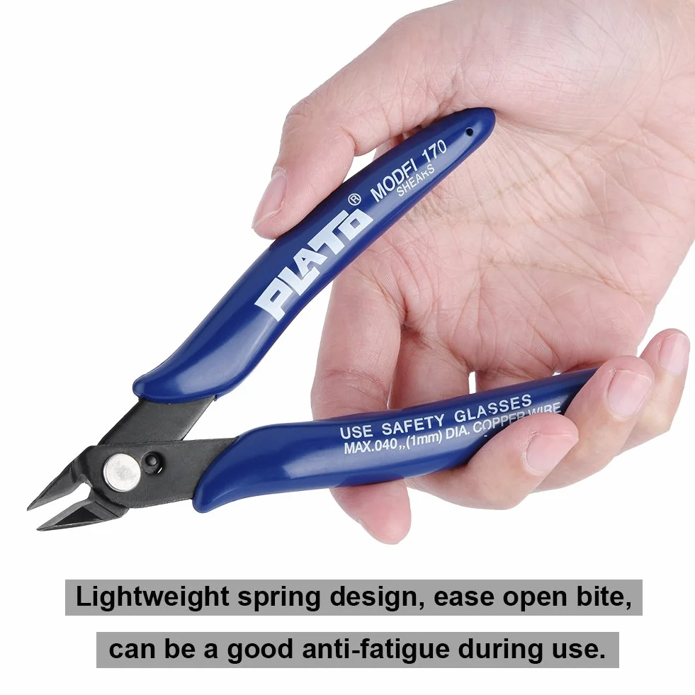 Richer-R 3D Printer Cutter Wire Cutter Accessories 3D Printer Accessories Side Cutting Nippers Cutter Snips Shears Diagonal Pliers Tool Compact, Lightweight, Refined and Comfortable Handle Design
