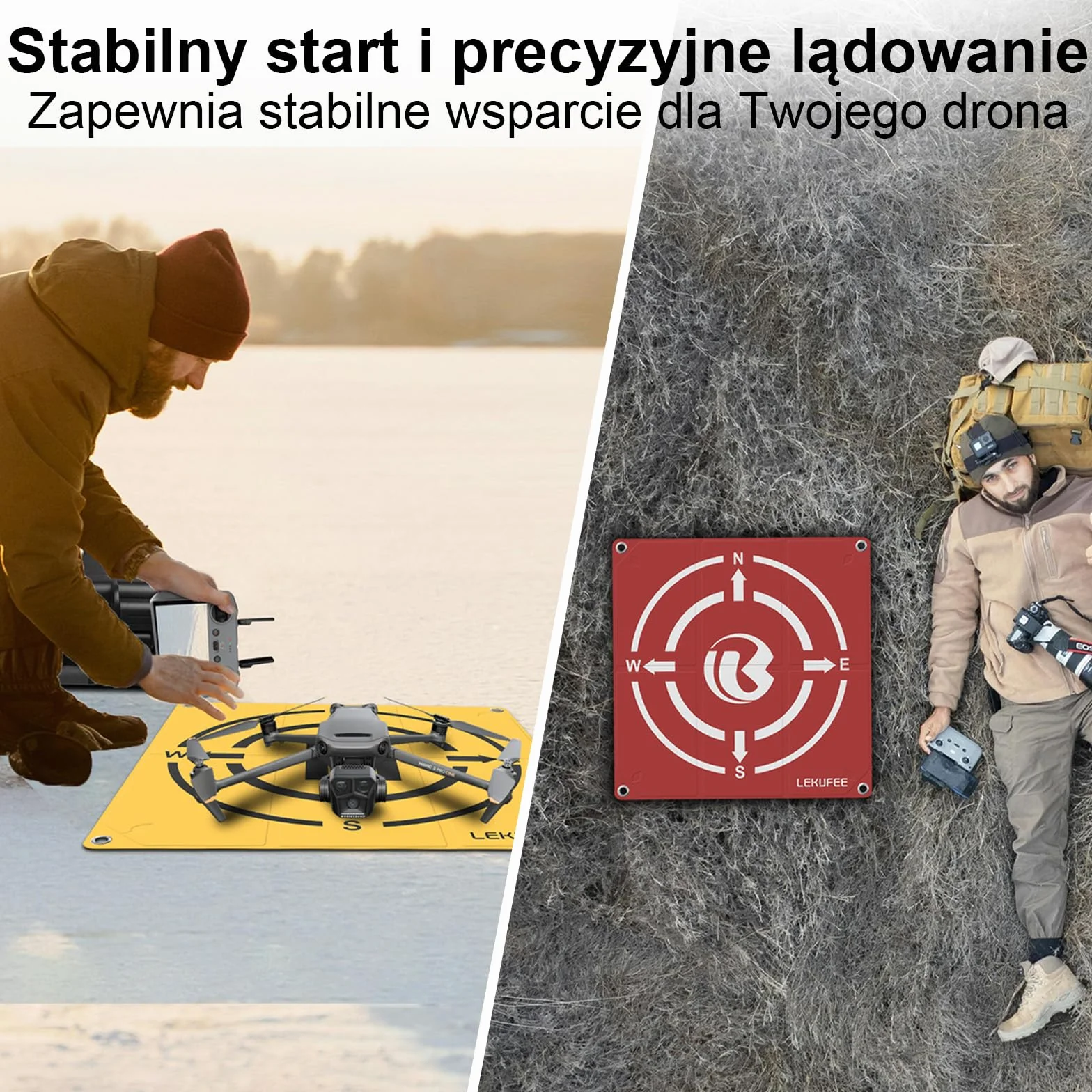 Lekufee składana mata do lądowania dla dronów DJI Mini 5 Pro,DJI Mavic 4 Pro,DJI Neo,Mini 4K,DJI Avata 2,Mini 4 Pro, Mini 3/2/2 SE,DJI Air 3S/2S/2,Mavic 3 Pro,akcesoria do dronów DJI