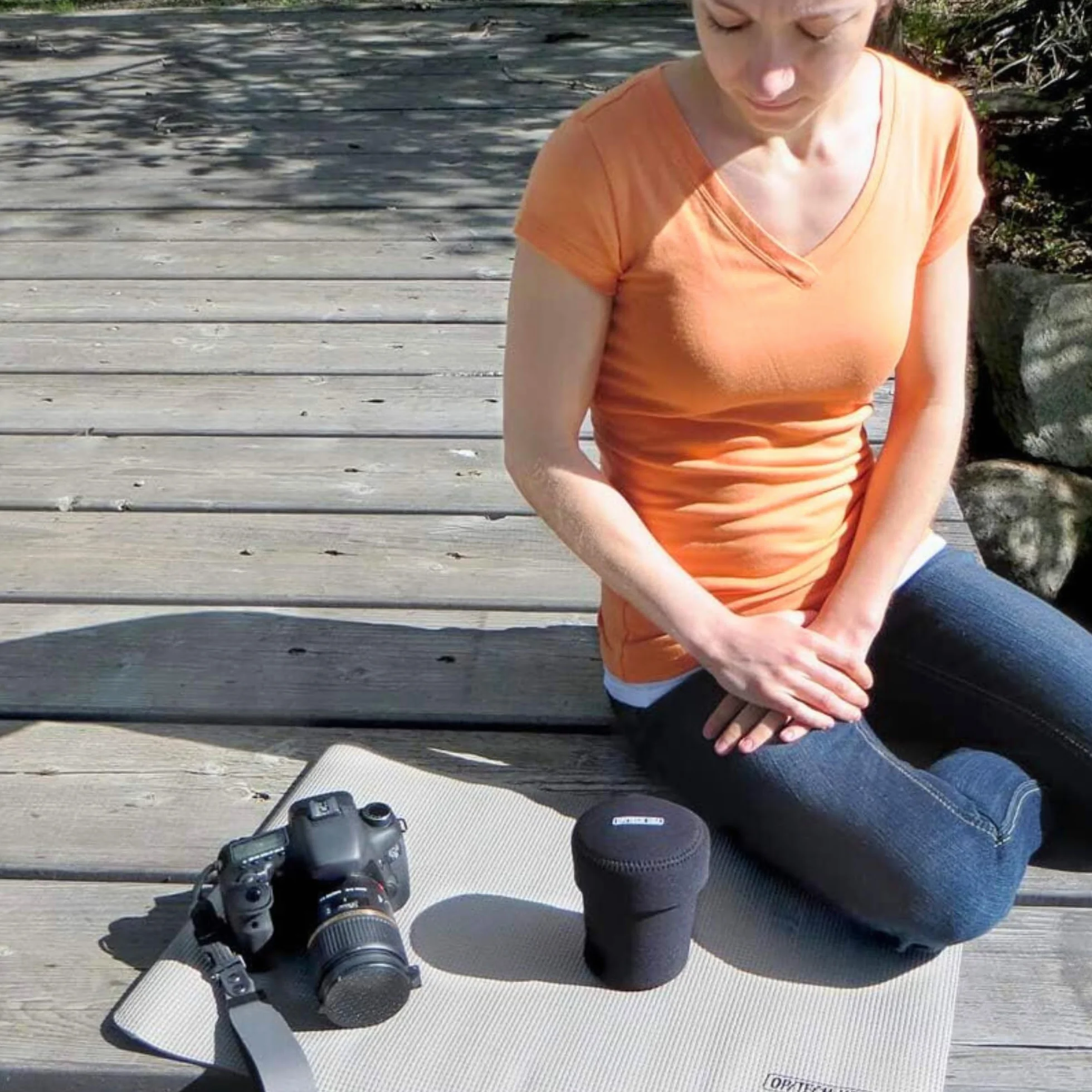 OP/TECH USA 7801032 Składane neoprenowe etui do przechowywania na obiektyw aparatu, idealne do akcesoriów fotograficznych i sesji na świeżym powietrzu, zapewnia bezpieczeństwo, pokrywa-253 (czarna)