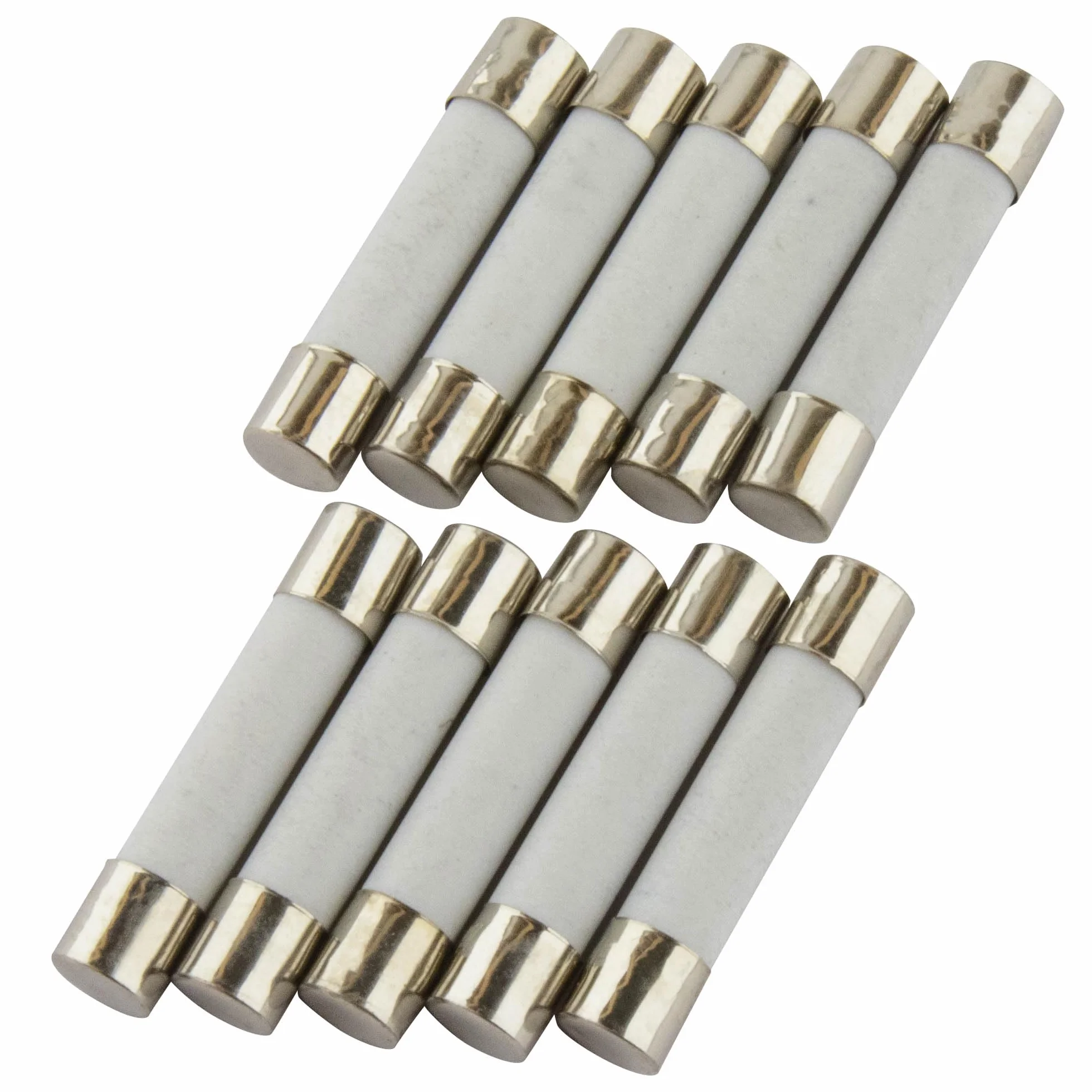 SeKi 10 sztuk bezpiecznik ceramiczny 10 A, 6 x 30 mm, nośny; bezpiecznik szklany 250 V