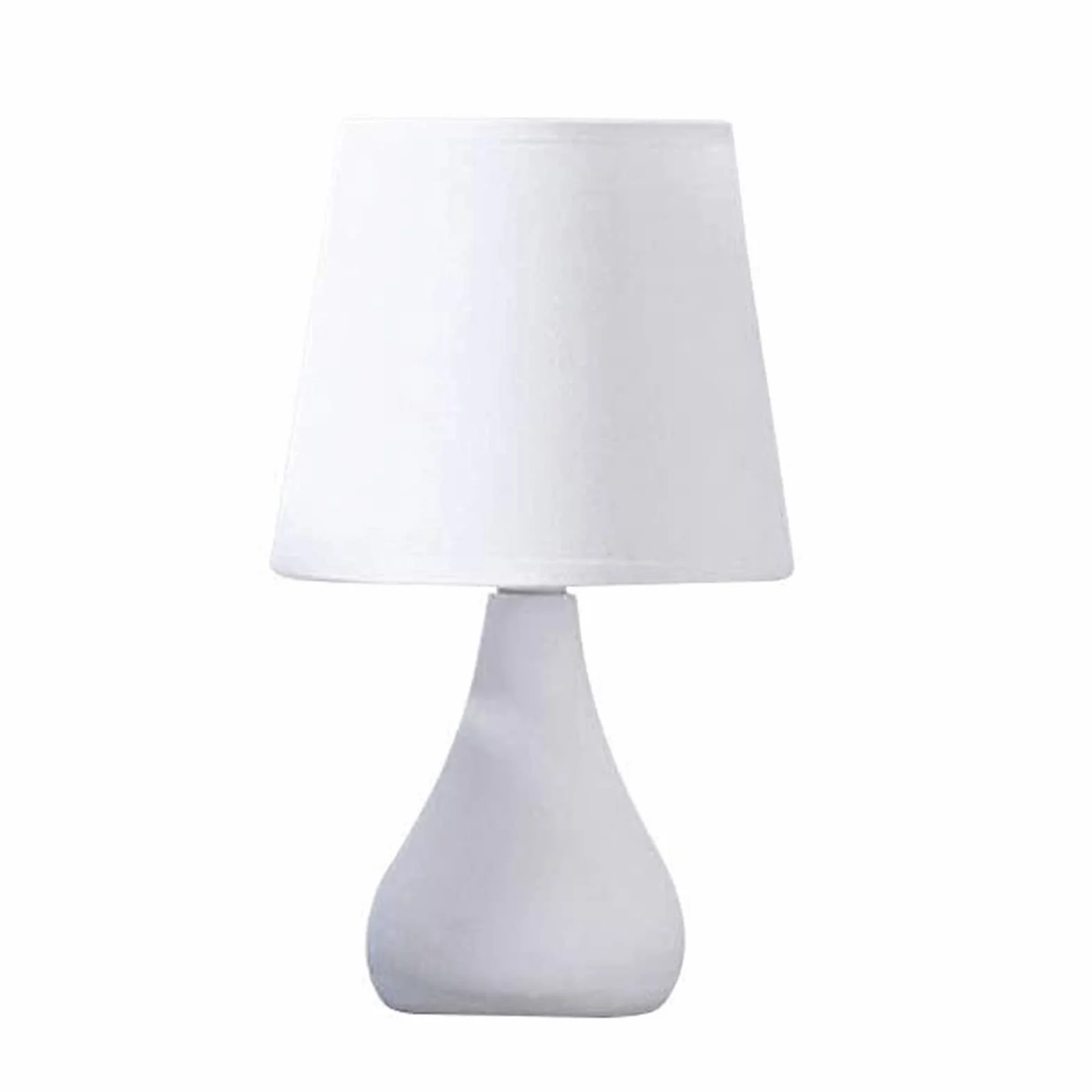 XANAYXWJ Stolik nocny Lampy biurkowe stołowa Przycisk LED Trzystopniowe przyciemnianie Lampy Abażur z tkaniny/okrągła podstawa do sypialni Lampy stołowe do salonu Lampki nocne