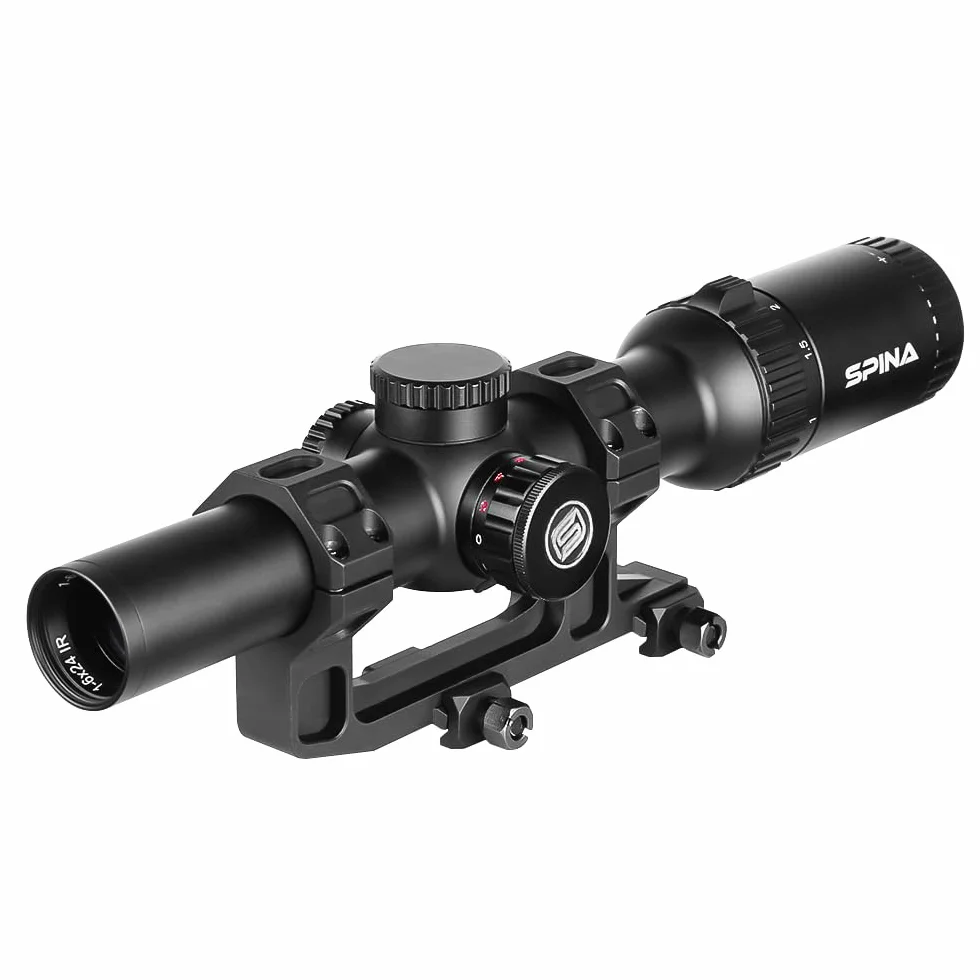 SPINA OPTICS Luneta taktyczna 1-6x24 LPVO podświetlana czerwono-zielona z mocowaniem