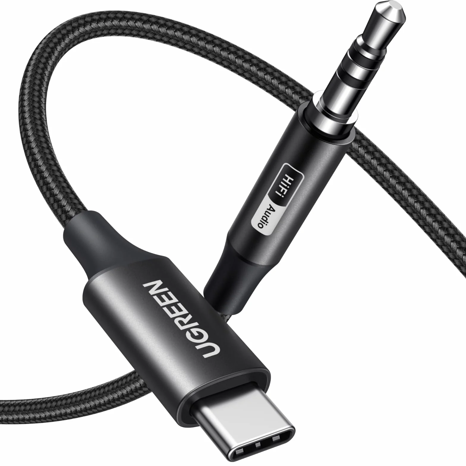 UGREEN Kabel USB C do jack aux, kabel aux do usb c jack z układem DAC 386khz/32bit do iPhone 16/16pro/16plus/16pro max, S25/S25 Plus/S25 Ultra itp. (1M)