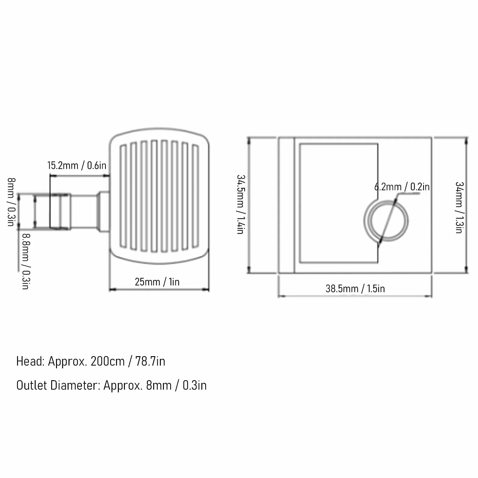 Mini Pompa do Akwarium 230L/H Bezszczotkowa Pompa Głębinowa Wtyczka USB DC 12V Pompa Wodna do Stawu Fontanny Akwarium