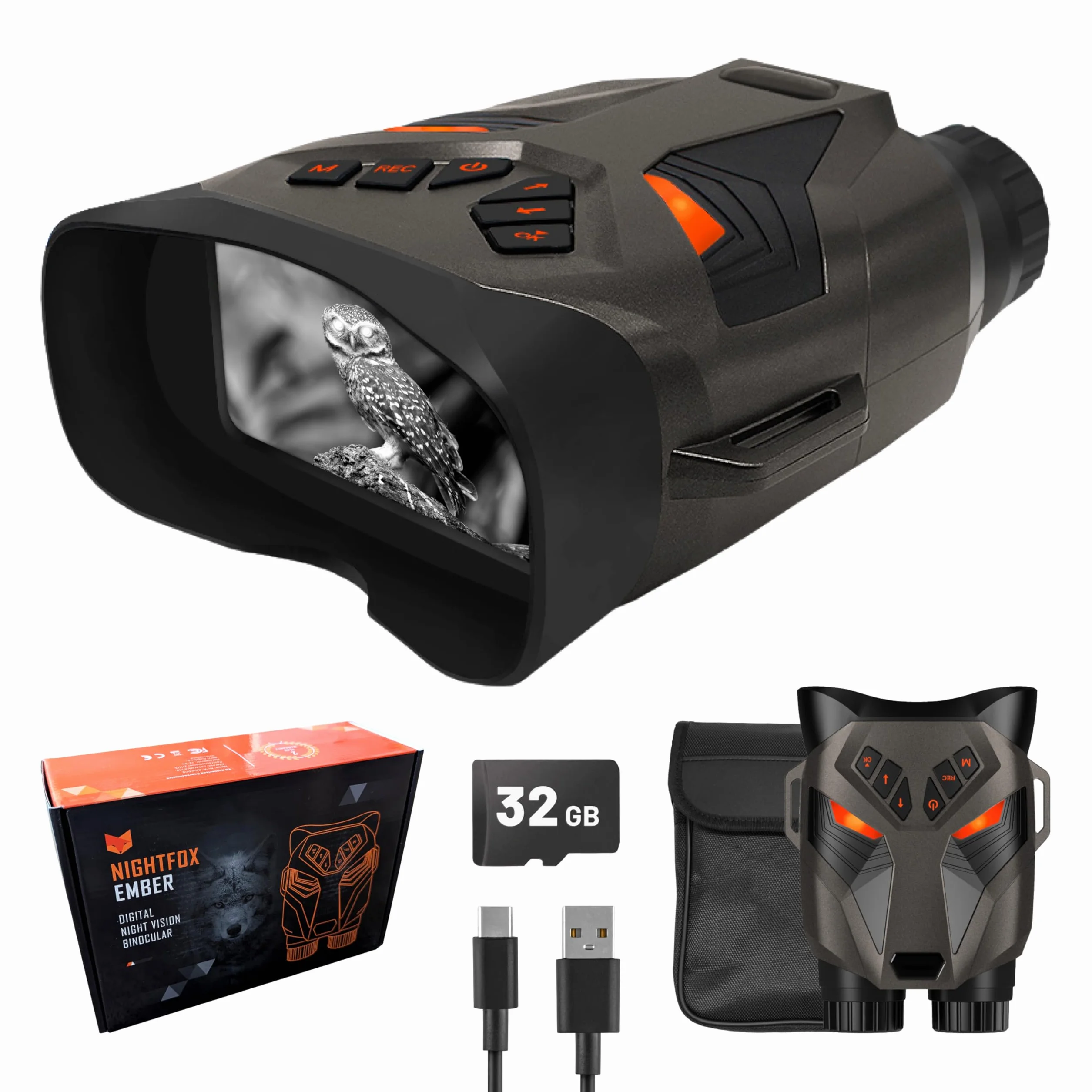 Nightfox Ember Okulary Noktowizyjne Lornetka na Podczerwień 4x Powiększenie 250m 4K