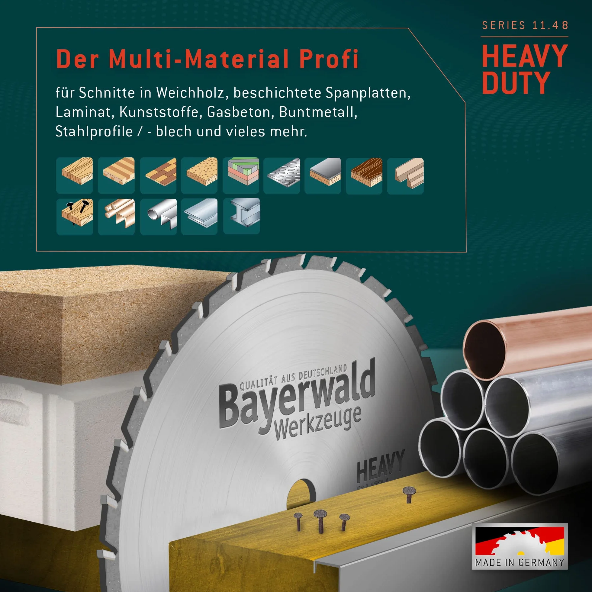 Bayerwald – HM brzeszczot do piły wielofunkcyjnej – Ø 120 mm x 2 mm x 25,4 mm | ząb zmienny z wymienną fazą (32 zęby) | uniwersalny brzeszczot piły – nadaje się do różnych materiałów