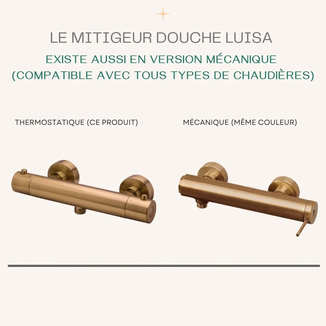 Essebagno 9024266 Luisa termostatyczna bateria prysznicowa miedź