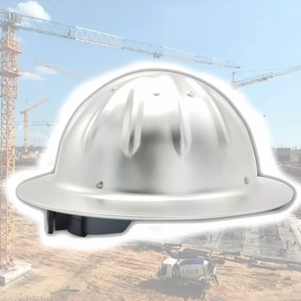 Kask ochronny, aluminiowy kask roboczy, regulowany kask ochronny z wentylacją i sterowaniem przesuwnym, dla pracowników budowlanych