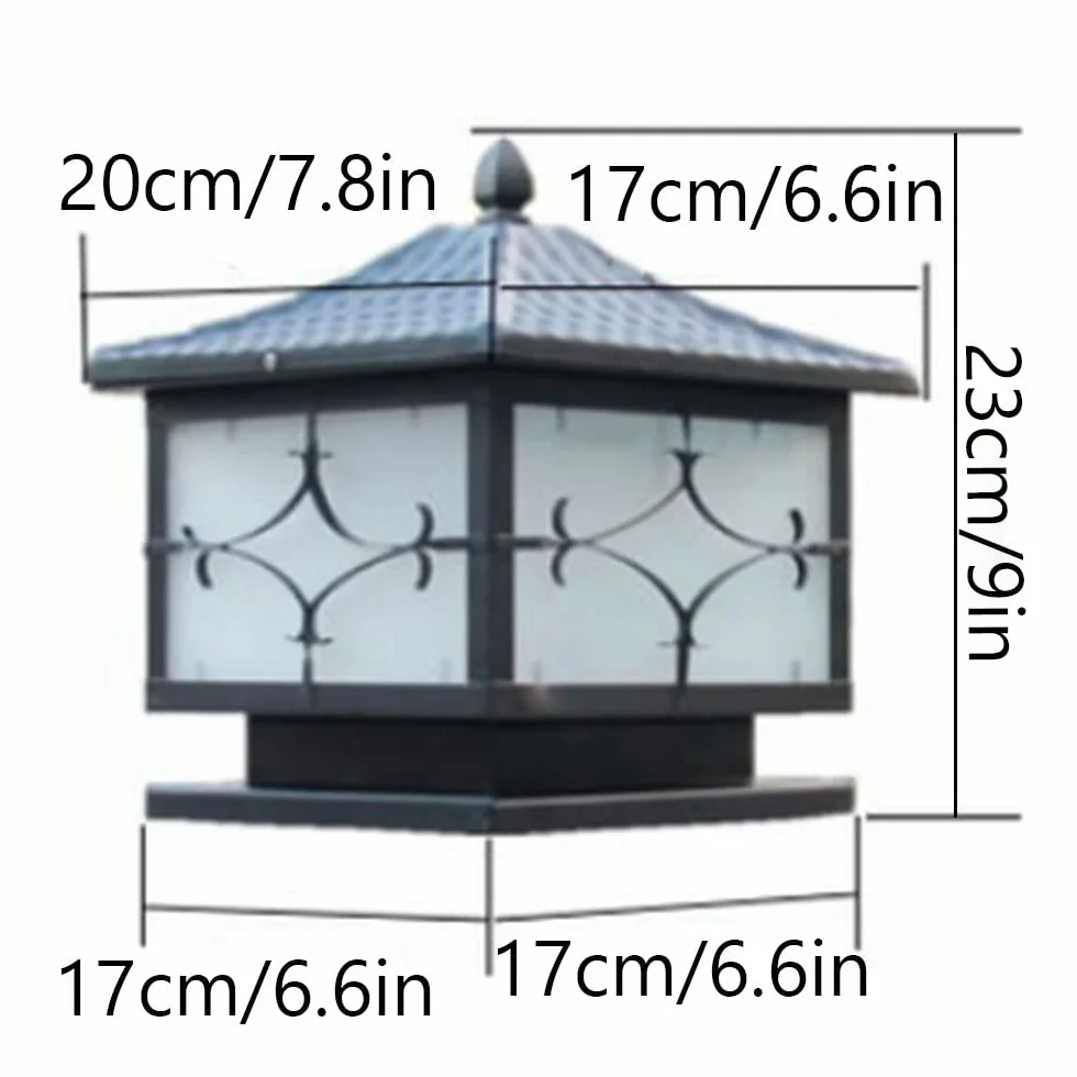Lampy solarne, Oprawa Oświetleniowa Z Przewodową Latarnią Wejściową Do Korytarza(Dark,20cm)