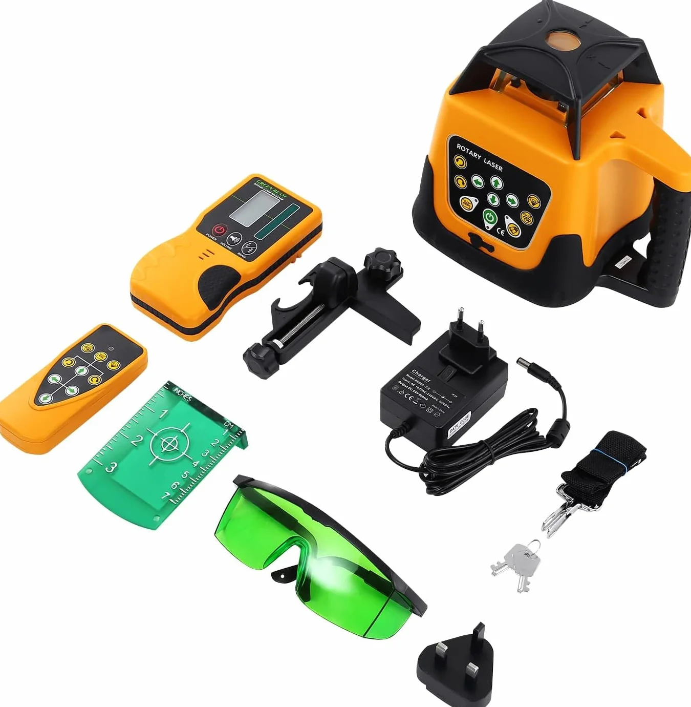 Samopoziomująca obrotowa poziomica laserowa z pilotem odbiornika, obracany o 360° poziomy i pionowy poziom tranzytu