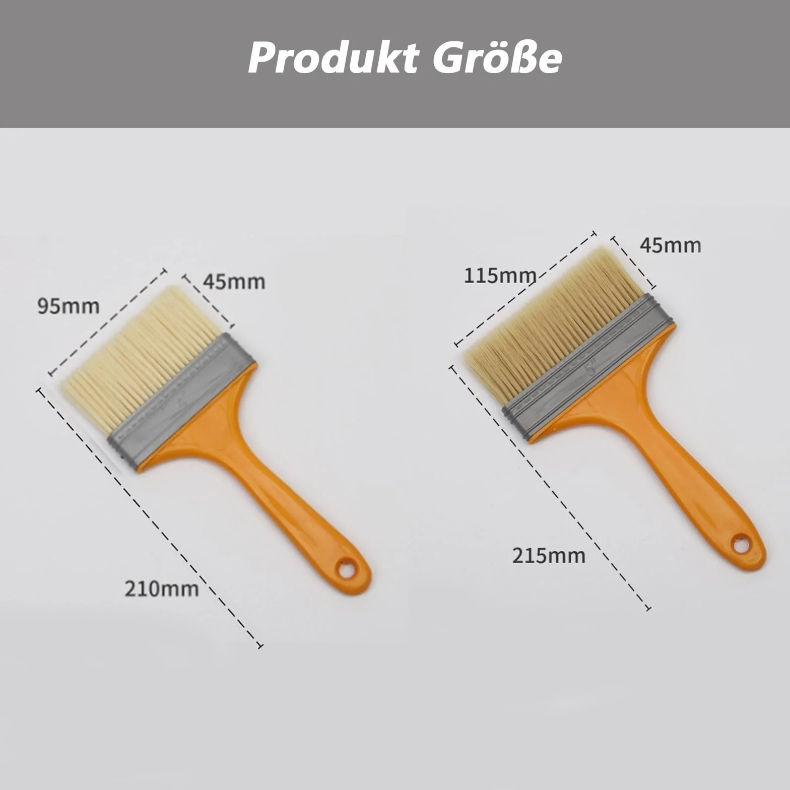 2 sztuki pędzli do lazury, pędzle z tworzywa sztucznego, pędzel o szerokości 95 mm, 125 mm, zestaw pędzli, pędzel malarski, do lakierów, lazur