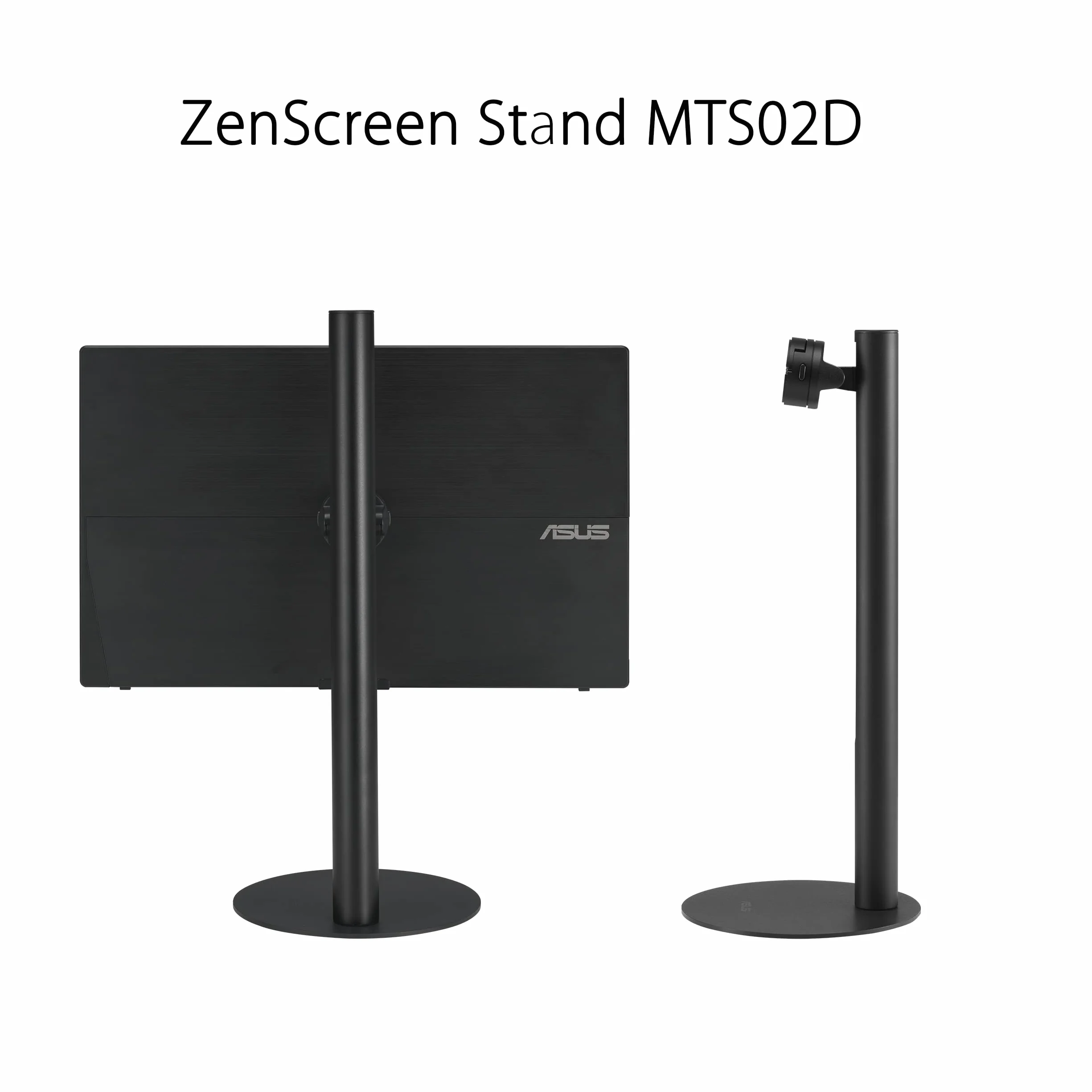 ASUS ZenScreen MTS02D ergonomiczny stojak do przenośnych monitorów, nachylenie, obrót, regulacja wysokości, kompatybilny ze statywem 1/4", do pracy w domu, do biura domowego
