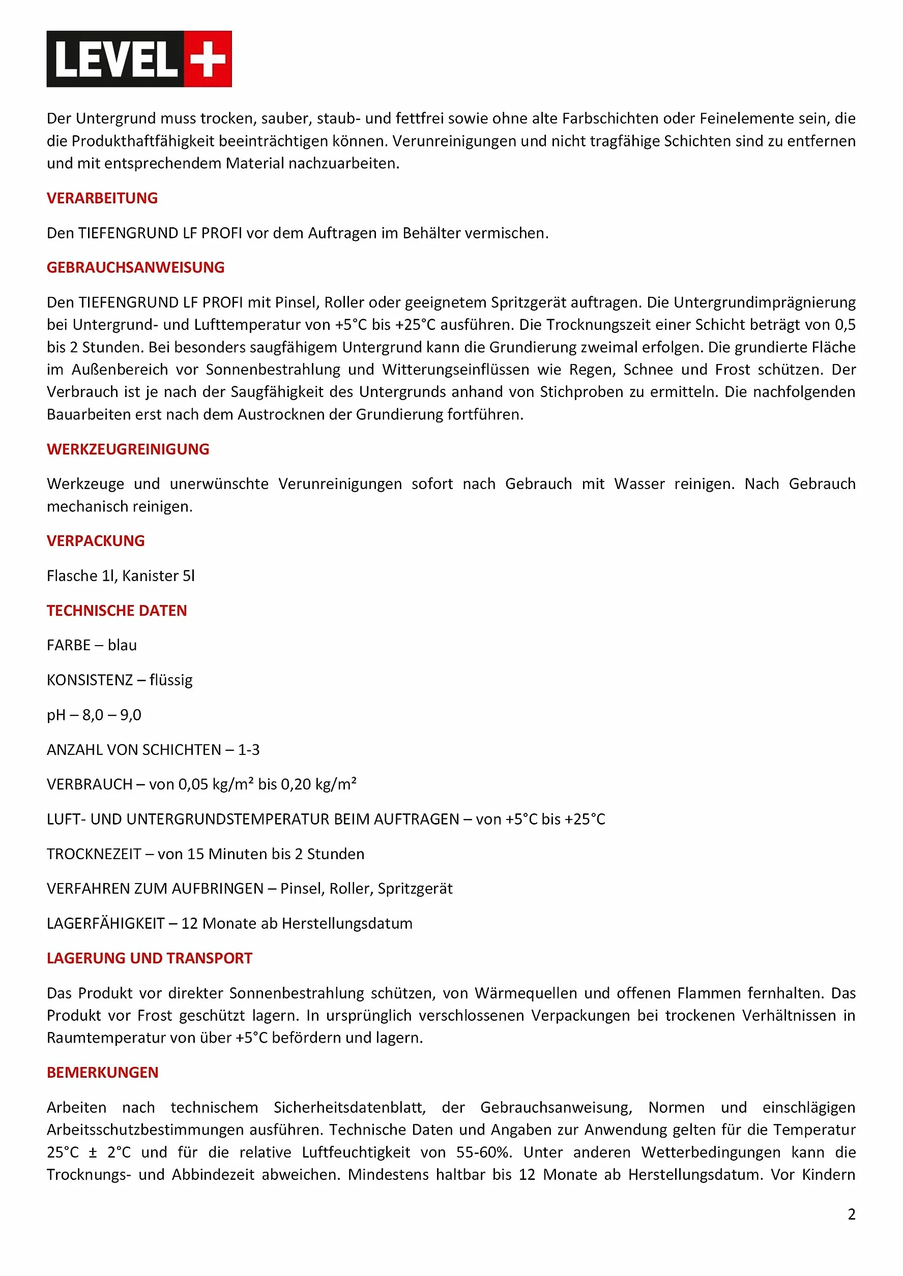 Grunt Głęboko Penetrujący Profesjonalny 10L Środek Gruntujący 1:1 Level+03