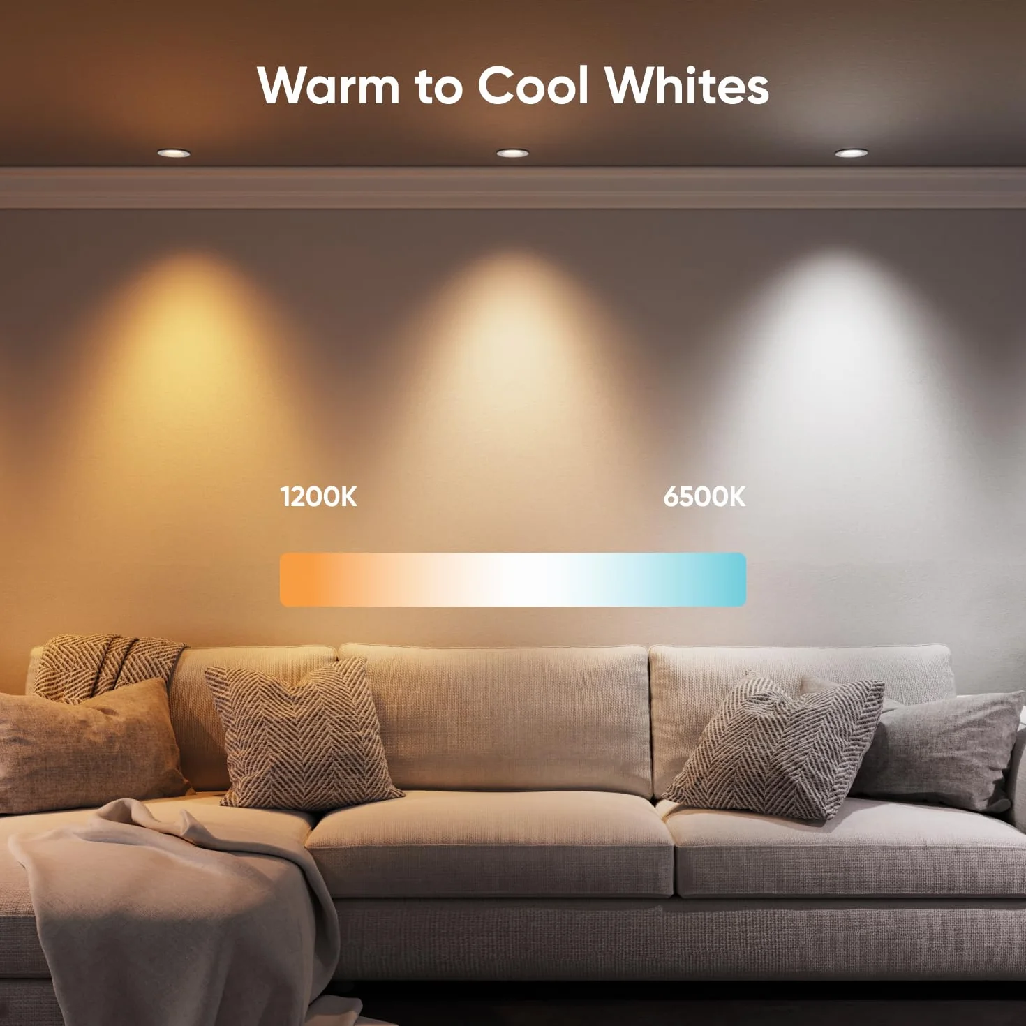 Nanoleaf Matter reflektor do zabudowy RGBCW LED, 1 inteligentna i ściemniana żarówka, 550 lumenów, wycięcie 75-85 mm, aplikacja Wi-Fi Bluetooth / sterowanie głosem (współpracuje z Alexa, Apple