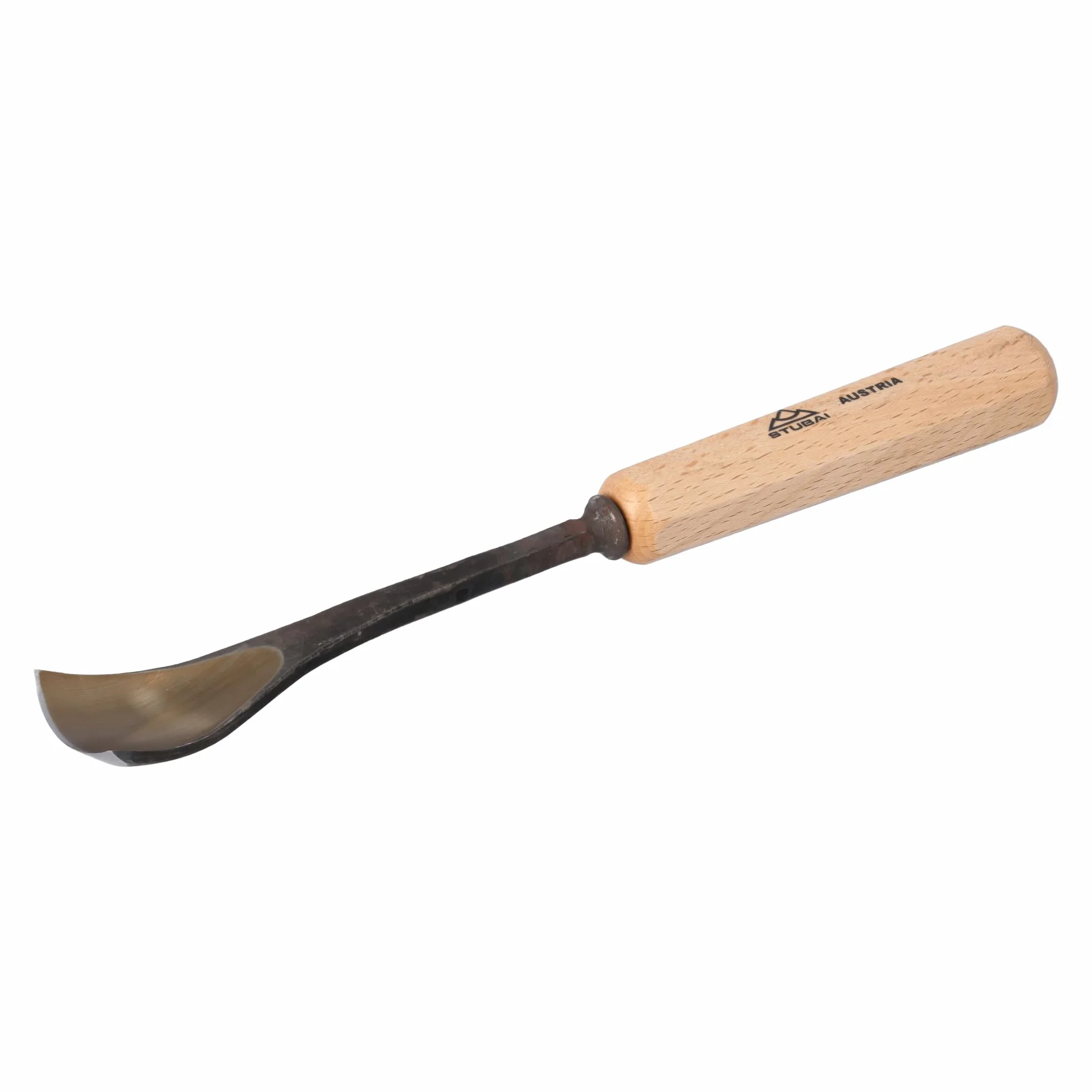 Stubai 522830 Dłuto do rzeźbienia w drewnie typ 28 z drewnianym uchwytem, złoty/beżowy, 30 mm