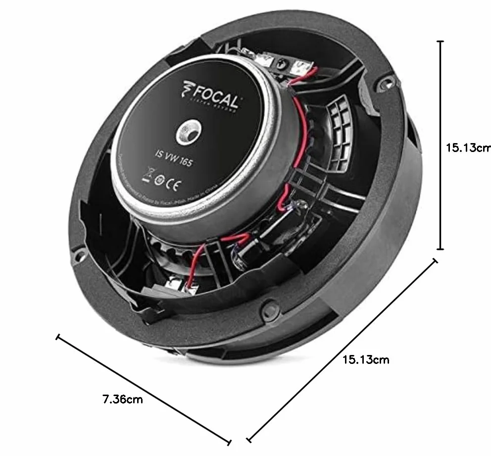 Focal ISVW165 Inside 16,5 cm, 2-drożny głośnik Compo, kompatybilny z Audi, Seat, Skoda, Volkswagen VW