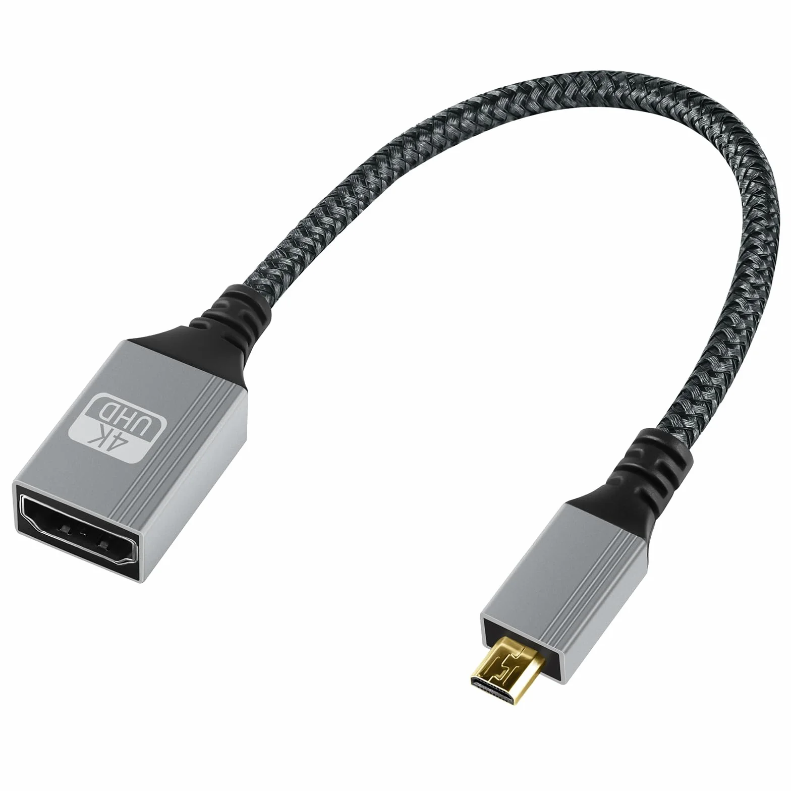 AXFEE Adapter Micro HDMI na HDMI 4K 60 Hz obsługuje Ethernet Raspberry Pi 5/4 20 cm
