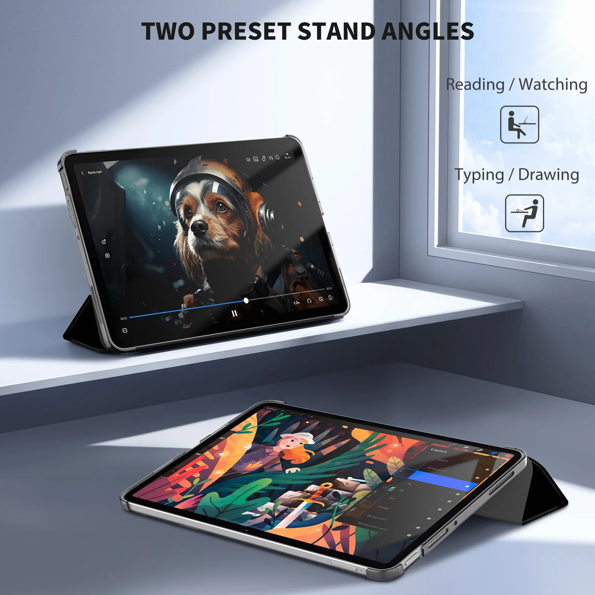 EasyAcc Etui do Xiaomi Mi Pad 7/7 Pro 11,2" 2024 matowe czarne