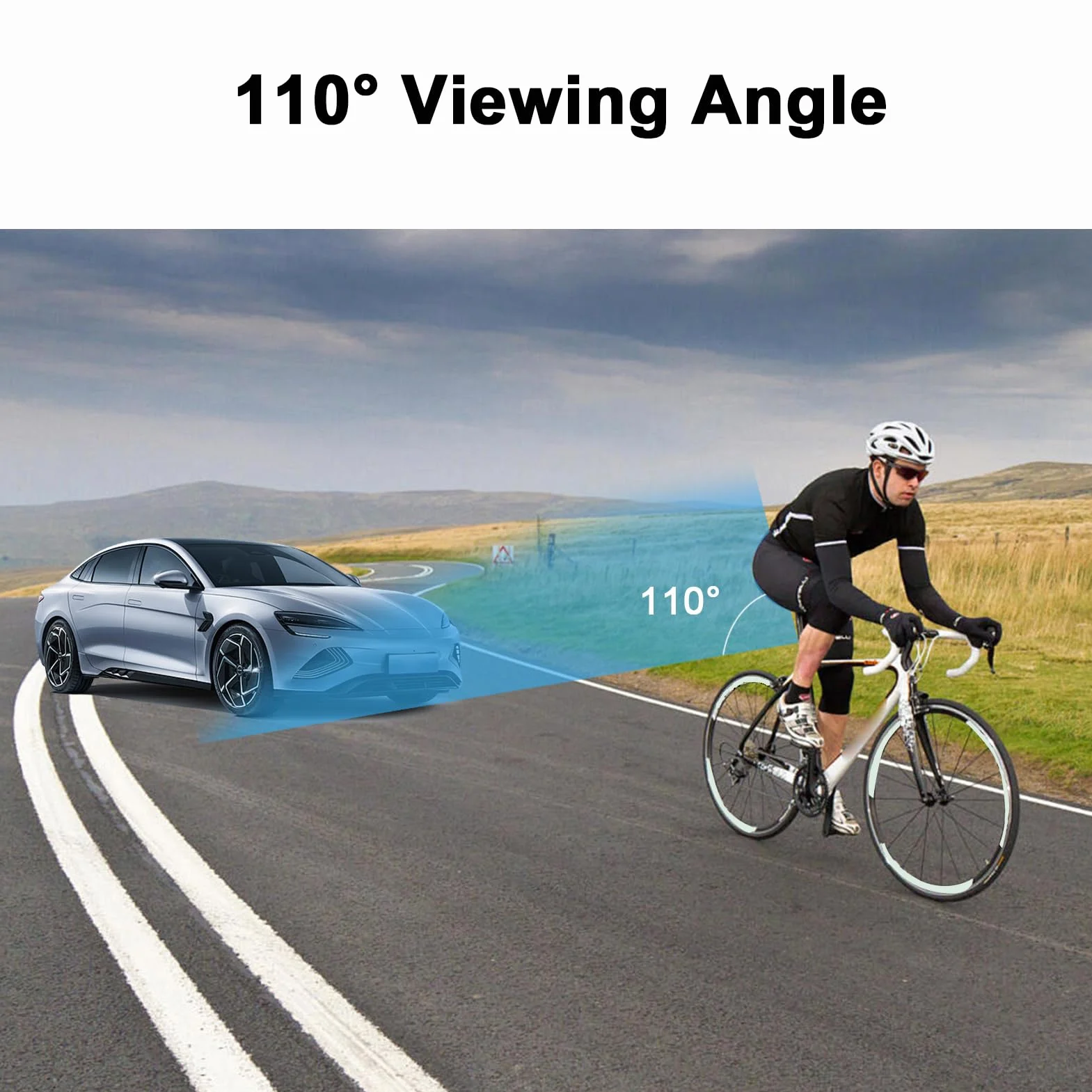 Kamera cofania rowerowa 1080P 5 cali monitor noktowizor 110° szeroki kąt widzenia do rowerów górskich