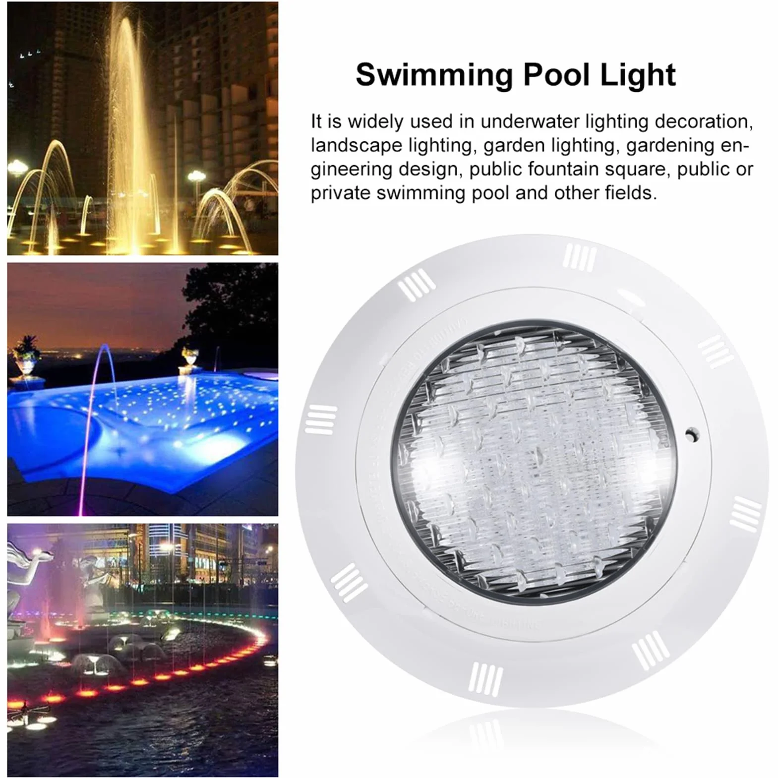 Oświetlenie basenowe LED 35W 360LED Lampa podwodna Basen RGB Wielokolorowe oświetlenie stawu IP68 Wodoodporne z pilotem do oświetlenia zewnętrznego basenu/akwarium