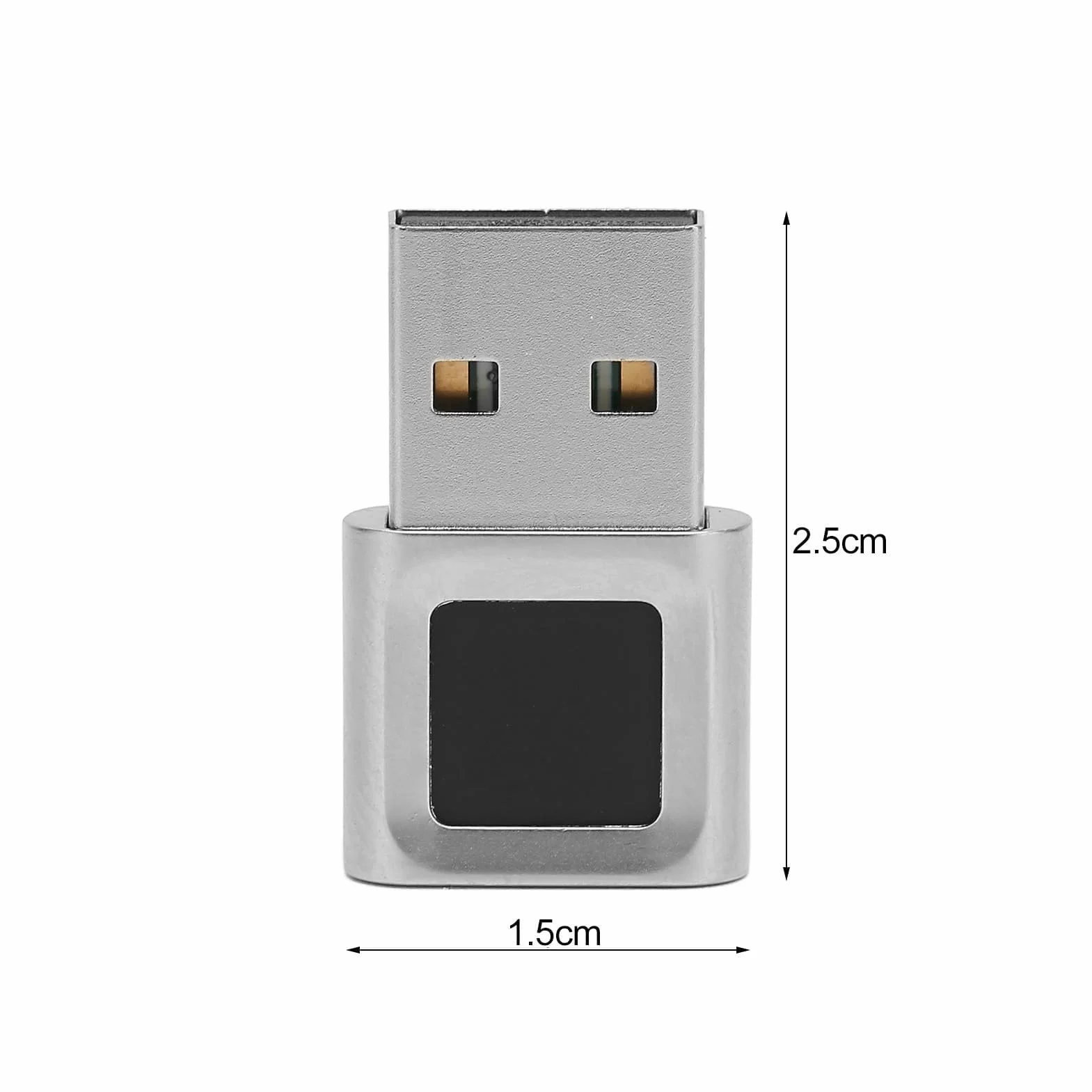 Czytnik linii papilarnych USB, czytnik linii papilarnych USB 360 stopni Mini kompatybilny z Win11/10 Touch Speedy Biometryczny do laptopa Win