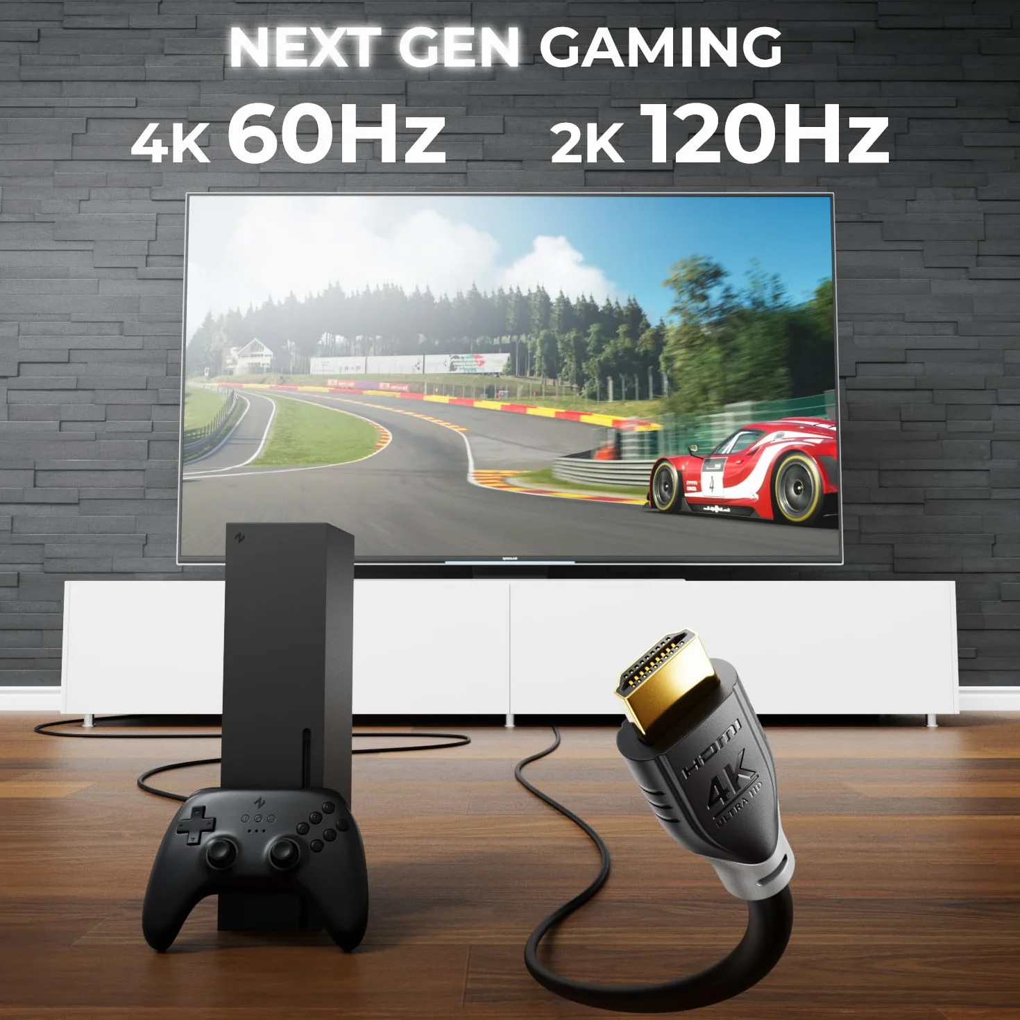 deleyCON Kabel HDMI 1m 4K@60Hz 2K@165Hz ARC Ethernet 18Gbps Czarny Szary