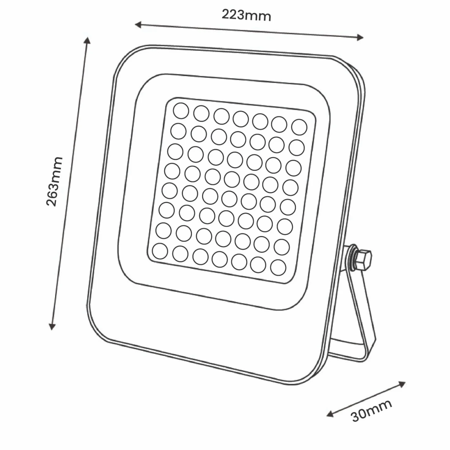 M Ledme - Napoli Plus reflektor LED 100 W, 12 000 lumenów, IP65 możliwość ściemniania, barwa zimnej światła (6000 k), oświetlenie zewnętrzne, do użytku w ogrodzie, na podwórku, parkingu, hotelu,