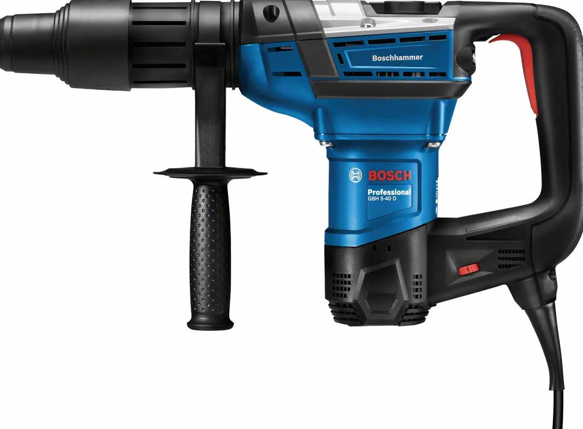 Bosch Professional: młot udarowo-obrotowy GBH 5-40 D (1 100 W, uchwyt SDS max, nominalna prędkość obrotowa 170 – 340 min-1, walizka)