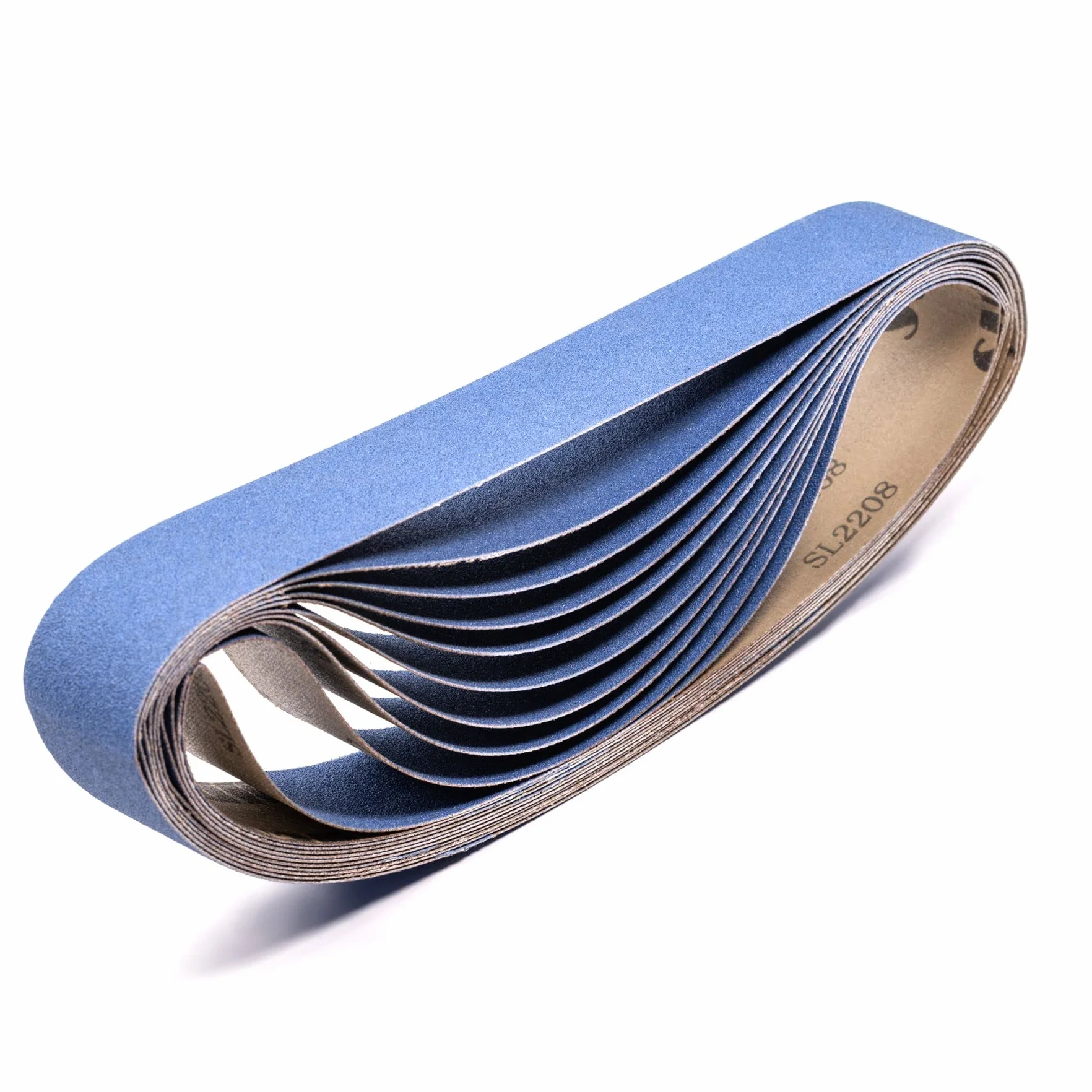 Woltersberger® 10 sztuk opasek szlifierskich z cyrkonią, rozmiar 40 x 760 mm, ziarnistość P60, cyrkonia ZK, stal nierdzewna, inox metal, szlifierka rurowa