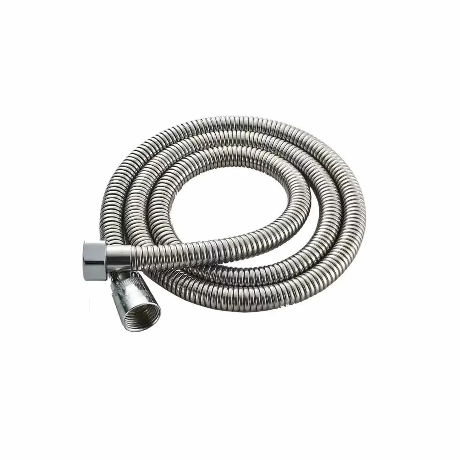 Wąż prysznicowy wysokociśnieniowy 150 cm PVC, srebrny/czarny, gładki, uniwersalny, GI/2, do ręcznej prysznica, idealny do renowacji łazienki.