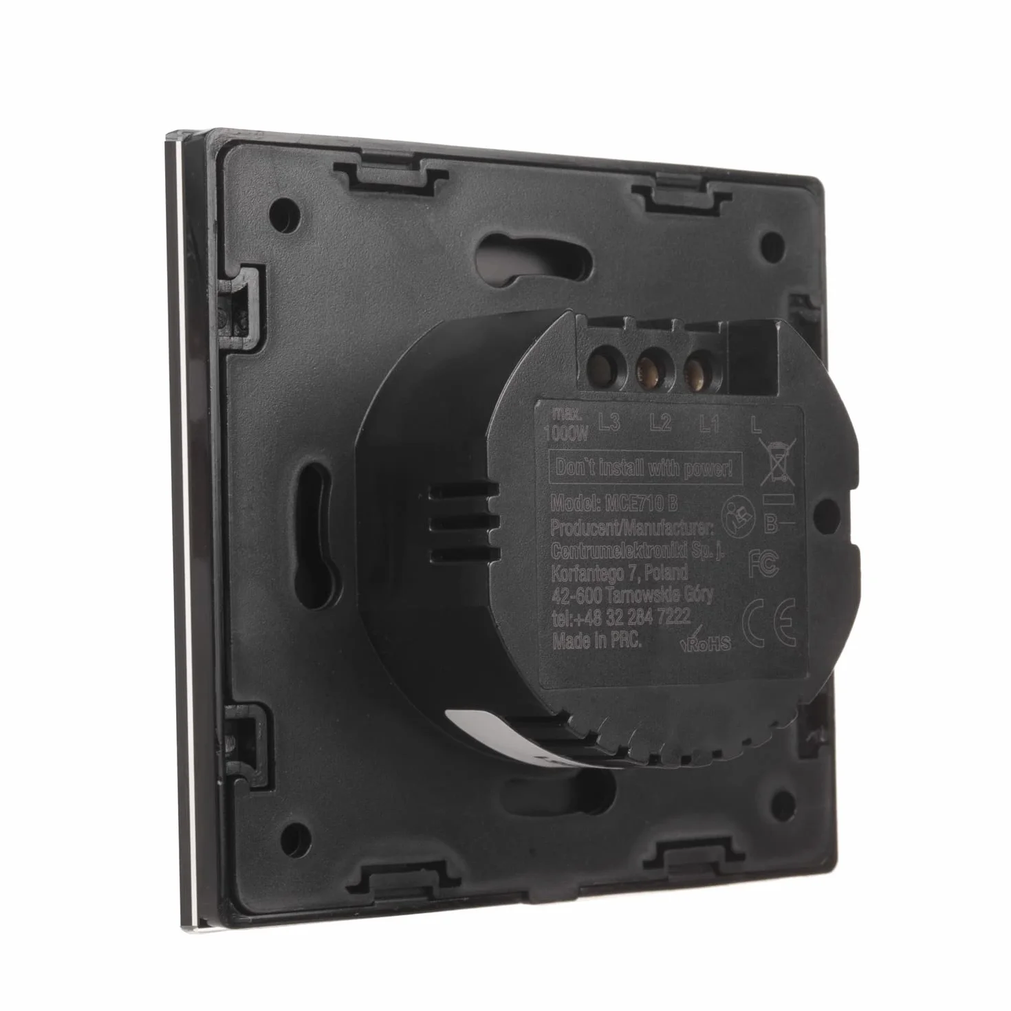 Maclean MCE710W Profesjonalny Pojedynczy Dotykowy Włącznik LED Schodowy Krzyżowy, Uniwersalny Biały Panel, Elegancki Włącznik Światła z Szkła Hartowanego, Podświetlany Dotykowy Przycisk