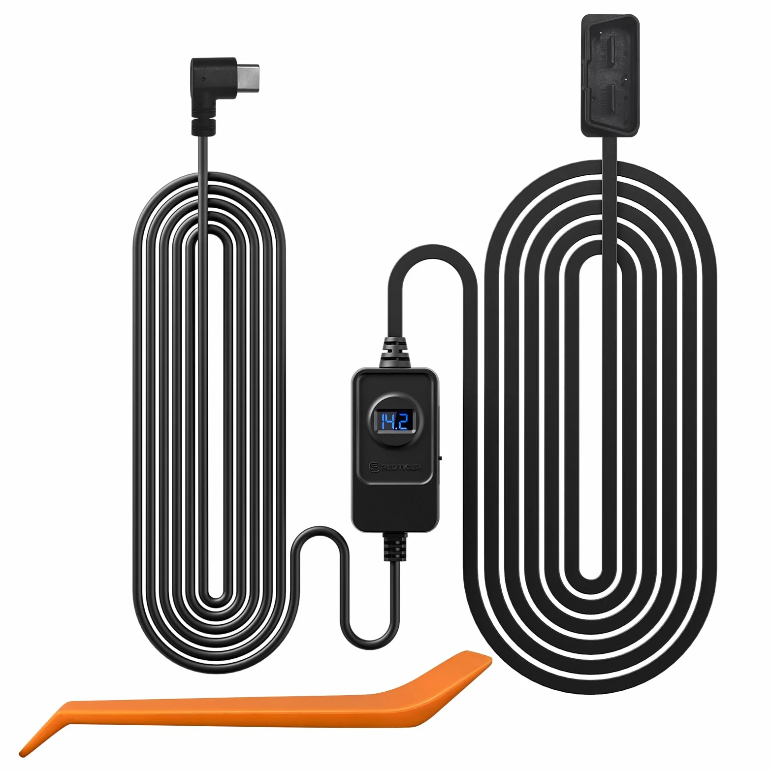 REDTIGER Zestaw Hardwire OBD Dash Cam z portem USB C, 12V-24V do 5 V, ochrona niskiego napięcia do trybu parkowania 24H, odpowiednia kamera z serii Dash Cam