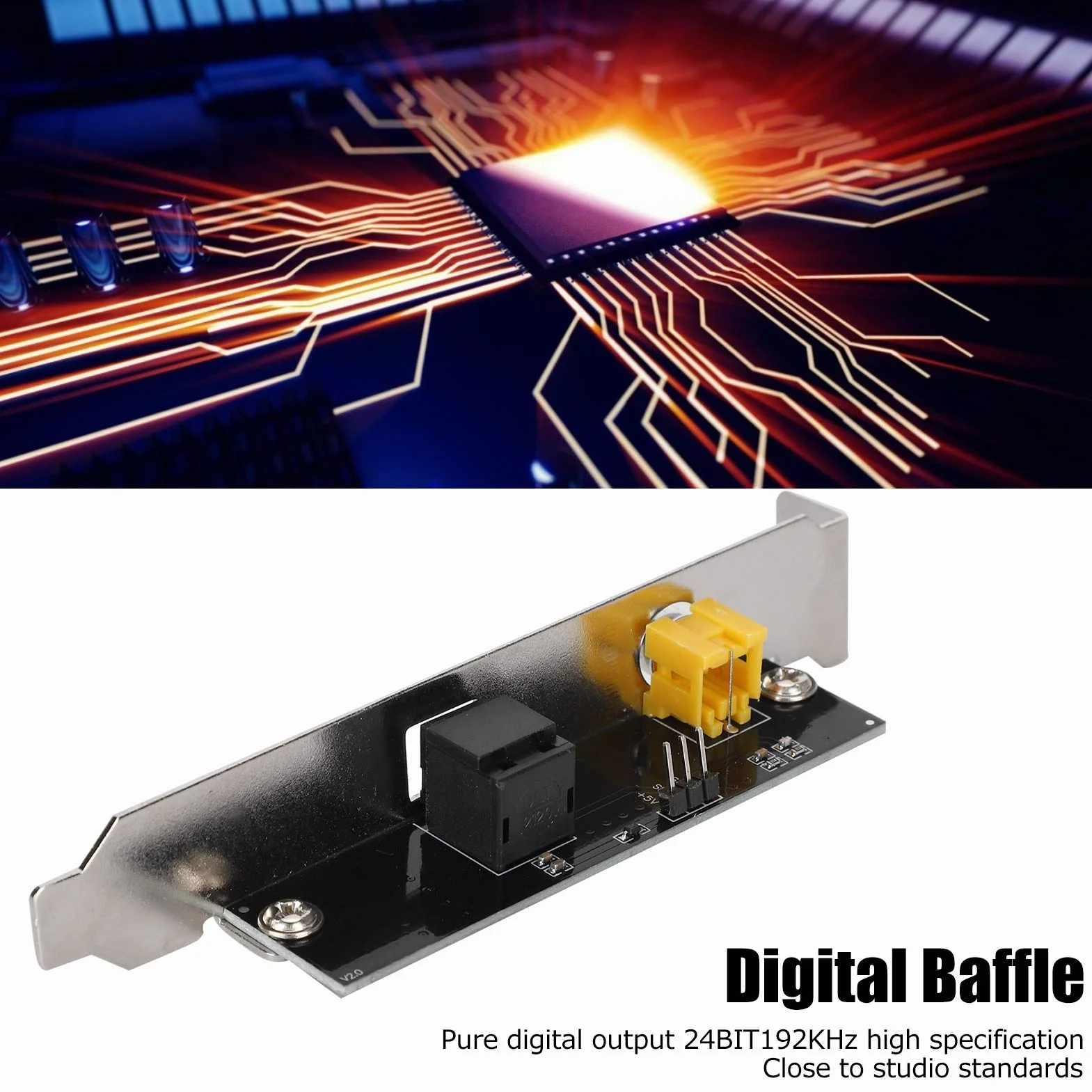 PC cyfrowy adapter wyjścia audio SPDIF RCA optyczny koncentryczny 24-bit 192 kHz uchwyt na kabel DAC